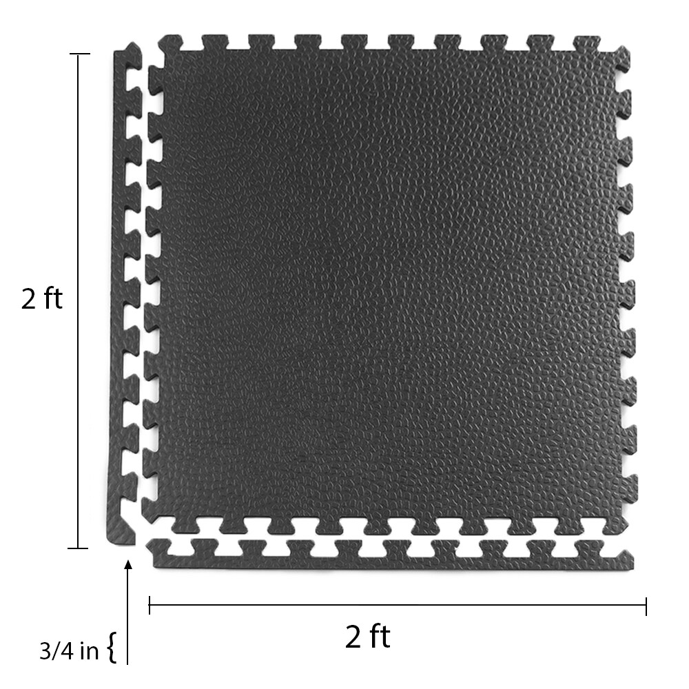 Greatmats 24-in W x 24-in L x 0.75-in T Interlocking Foam Gym Floor Tile  (38.75-sq ft) (10-Pack) at