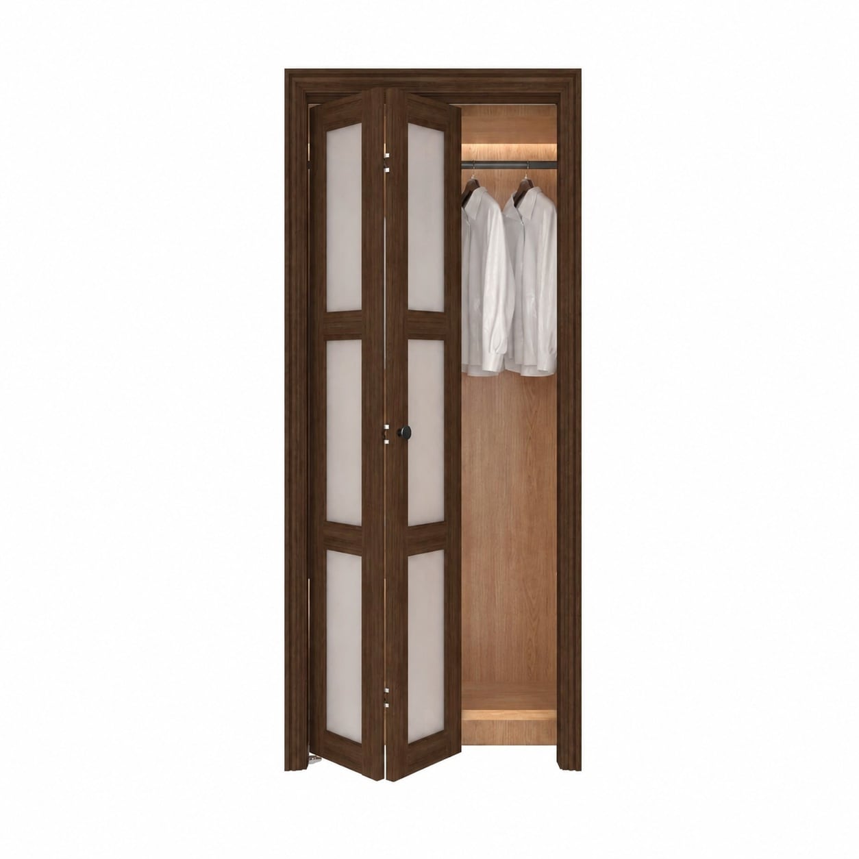 Aoibox 30 in x 80 in Bi Fold Closet Door with 3 Lite Tempered Frosted ...