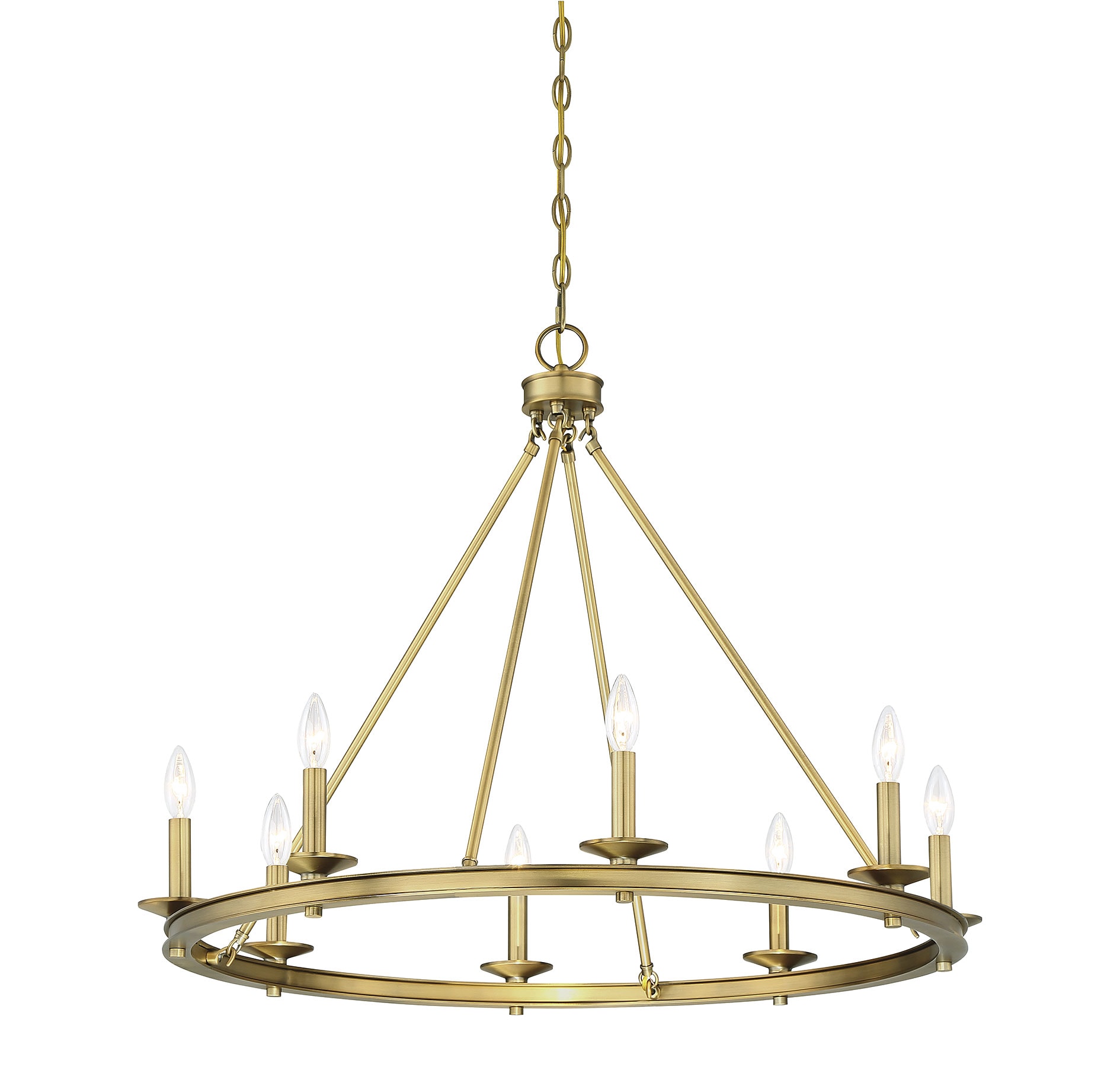 Middleton Warm Brass 8-Light Modern Farmhouse Chandelier