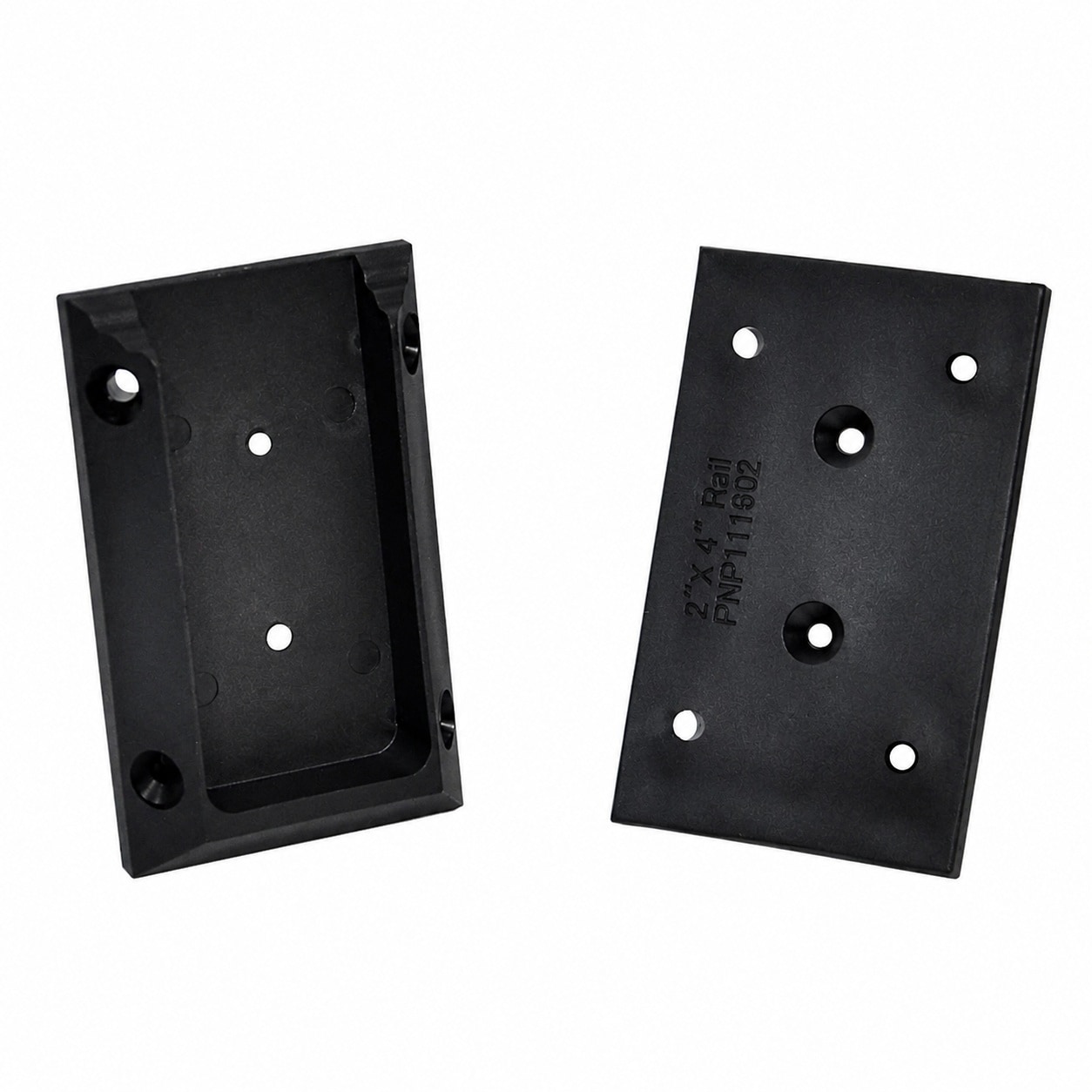 Afoxsos  Deck Railing Connectors for Two by Four Actual One and Half by Three and Half Inch Stair Wood Handrail 10 Pairs Black with Screws