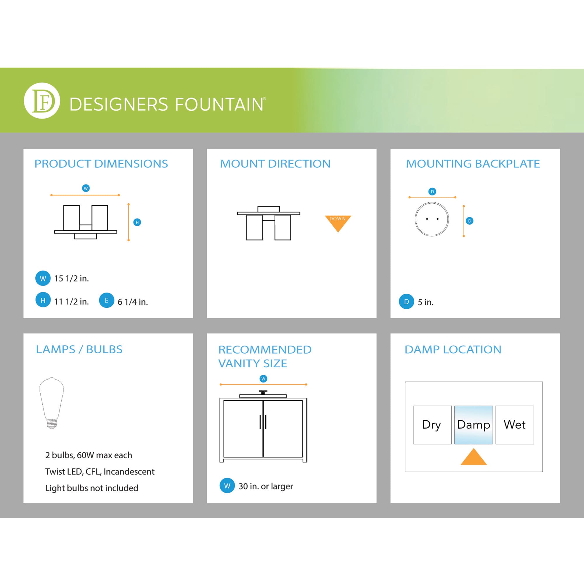 Designers Fountain 69502-OSB b089995 - View #7