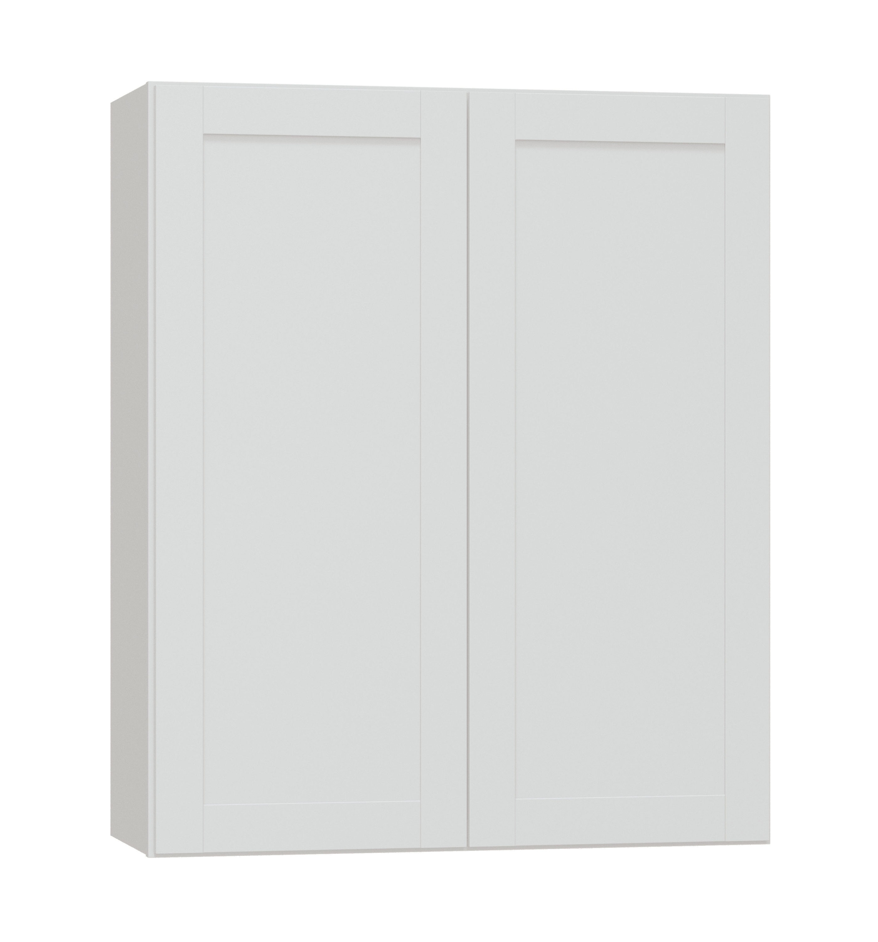Arcadia 30-in W x 36-in H x 12-in D White Door Wall Fully Assembled Cabinet (Recessed Panel Shaker Door Style) | - Diamond NOW G10 W3036B