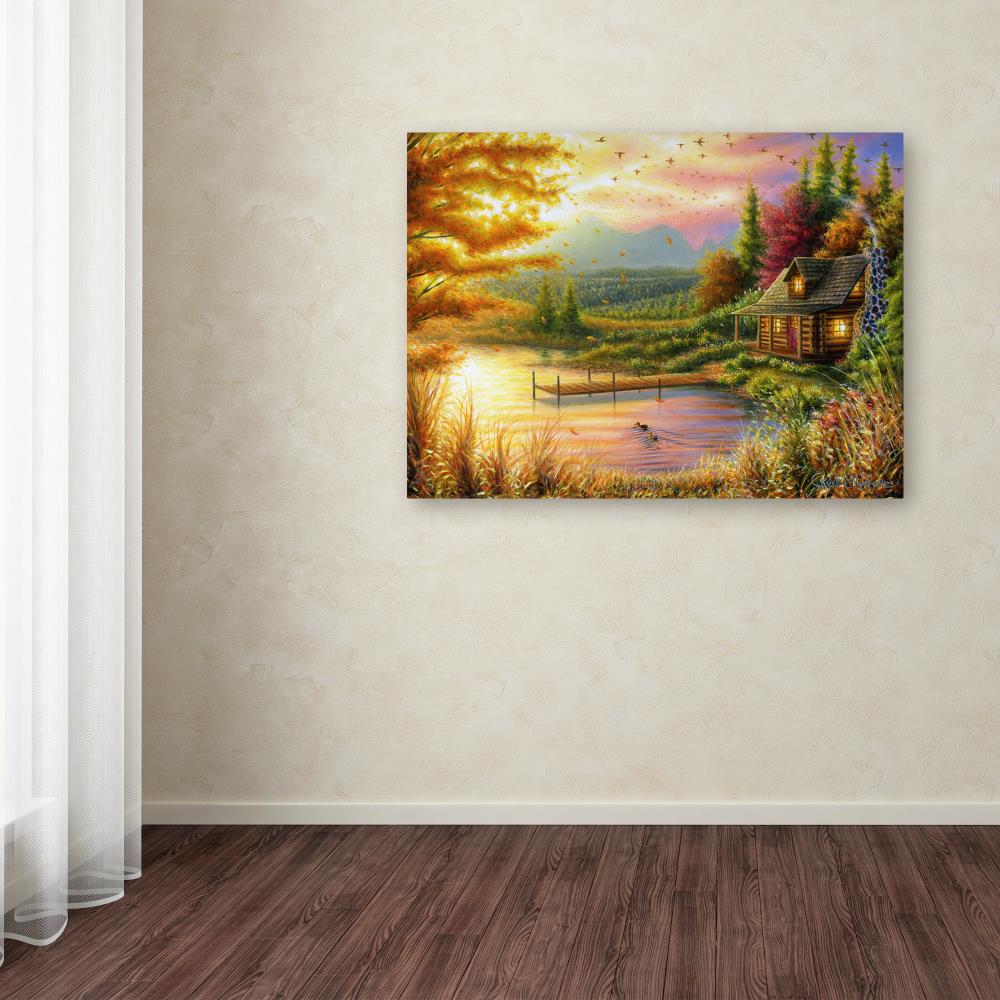 Trademark Fine Art Landscapes Framed 35-in H x 47-in W Landscape Print ...