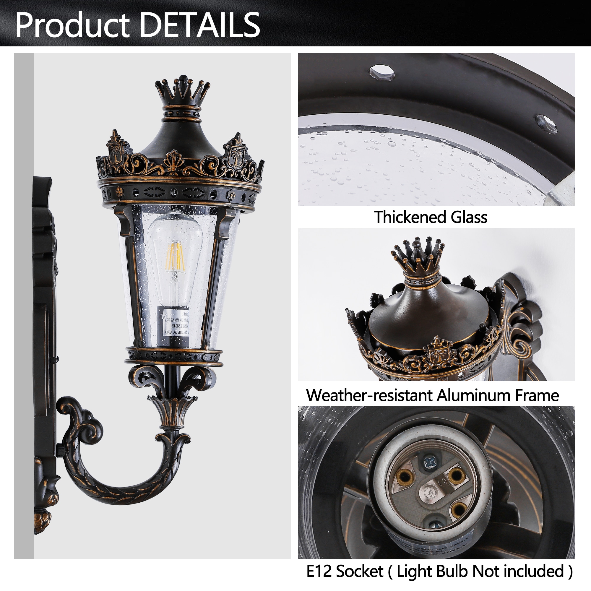 Flynama AC-WJ-10556BK-BD Outdoor-Wall-Lighting - View #8