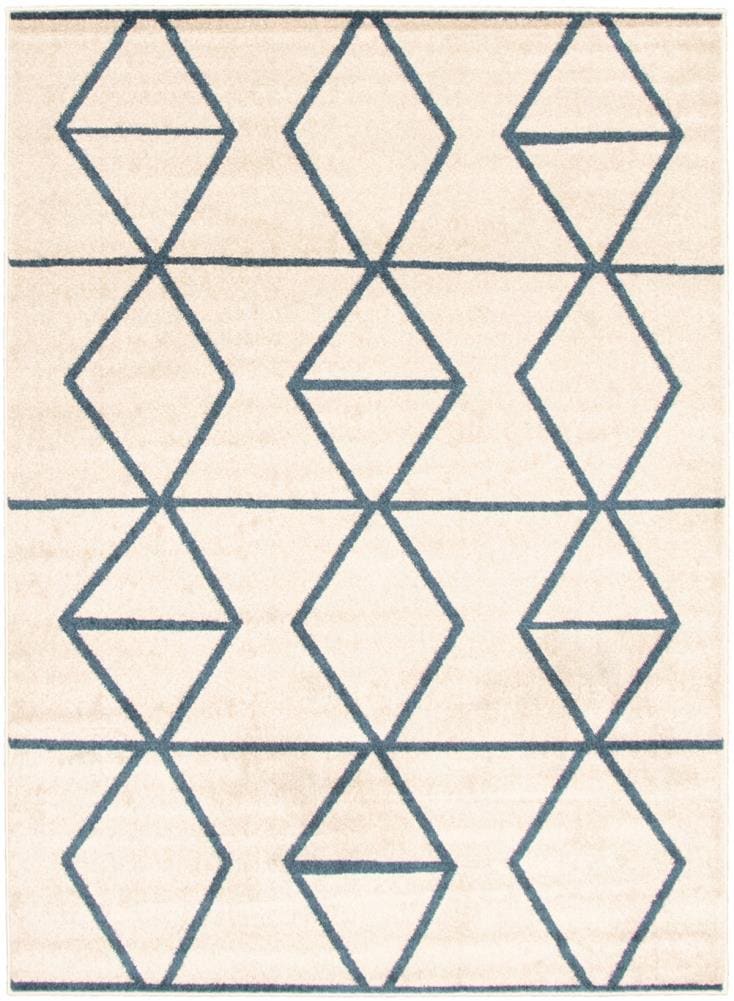 Ecarpetgallery Ana 5 X 7 Gray Blue Ivory Indoor Bohemian Eclectic Area Rug In The Rugs Department At Lowes Com