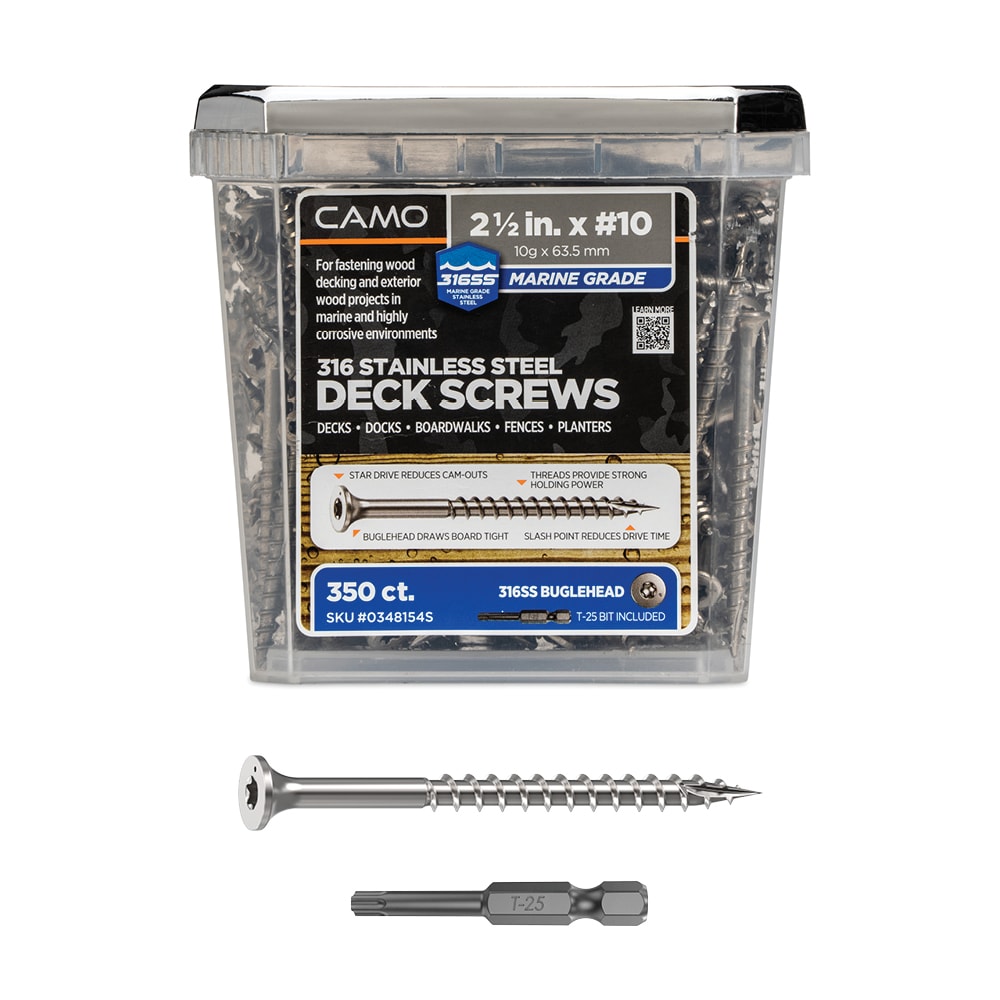 CAMO 0348154S #10 x 2-1/2-in Wood to wood Deck Screws ( 350 -Per Box )