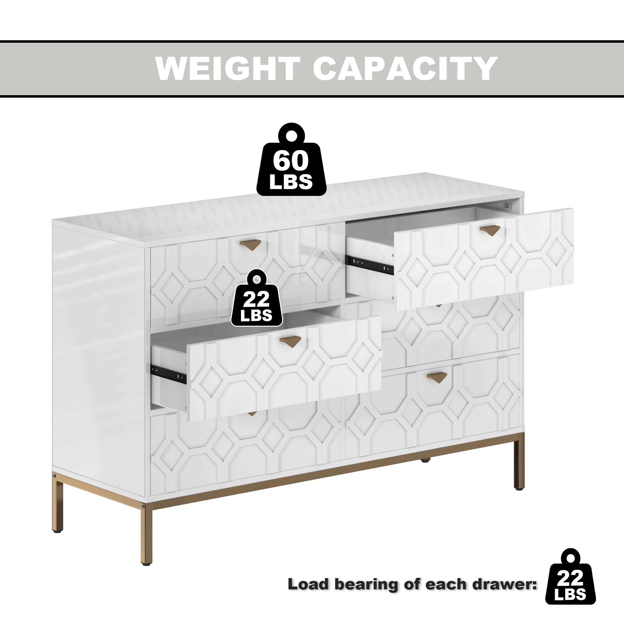 Clihome CL-JH-009016-WH-N dressers - View #9