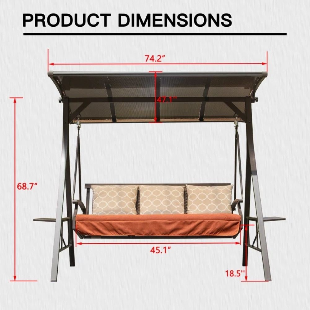 GDFStudio 334031 Replace-Porch-Swing-Glider-Tops - View #4