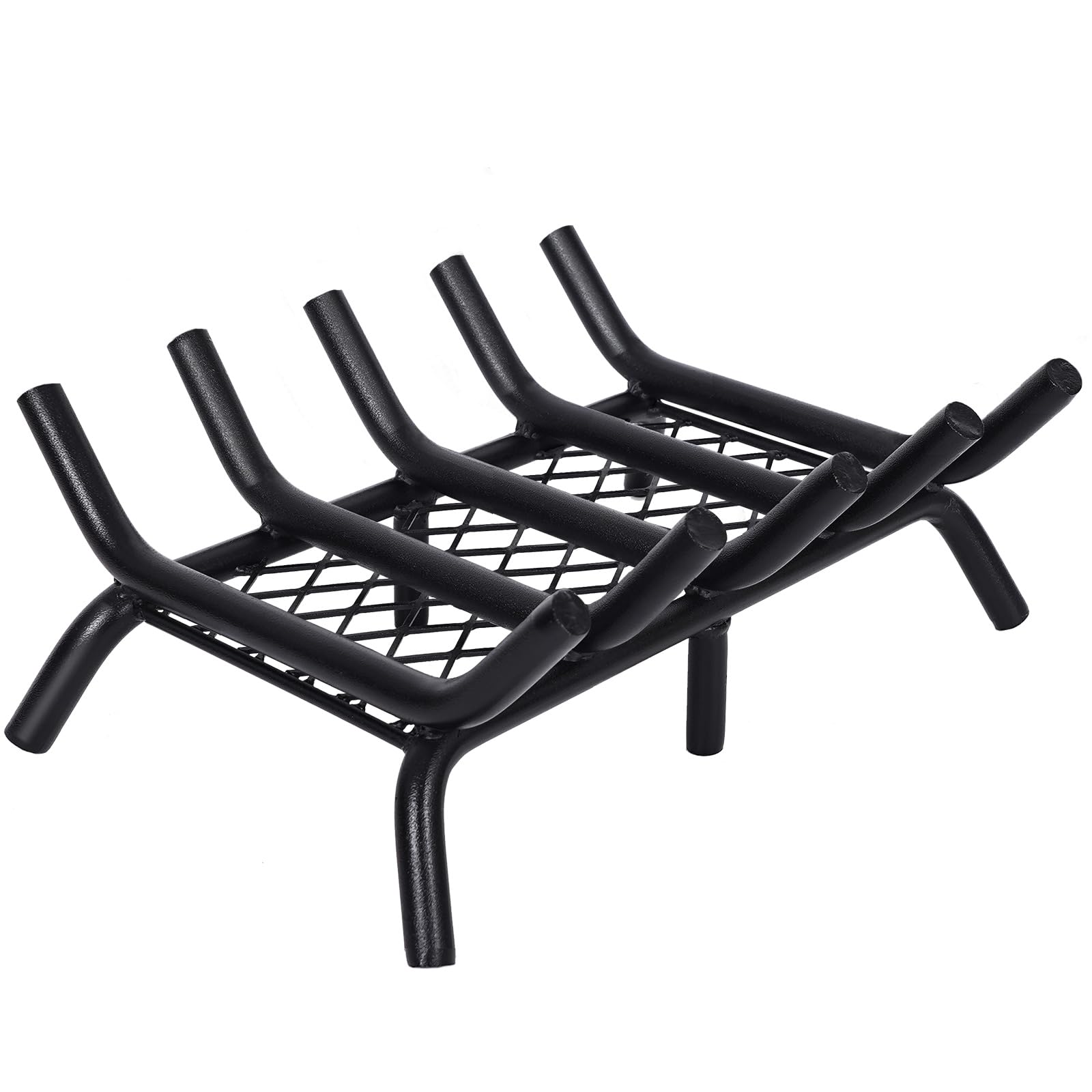 CYIKE  Fireplace Grate 17 Inch Ember Retainer Heavy Duty Solid Steel Bar Log Holder for Indoor Wood Stove or Outdoor Fire Pit No Assembly Required