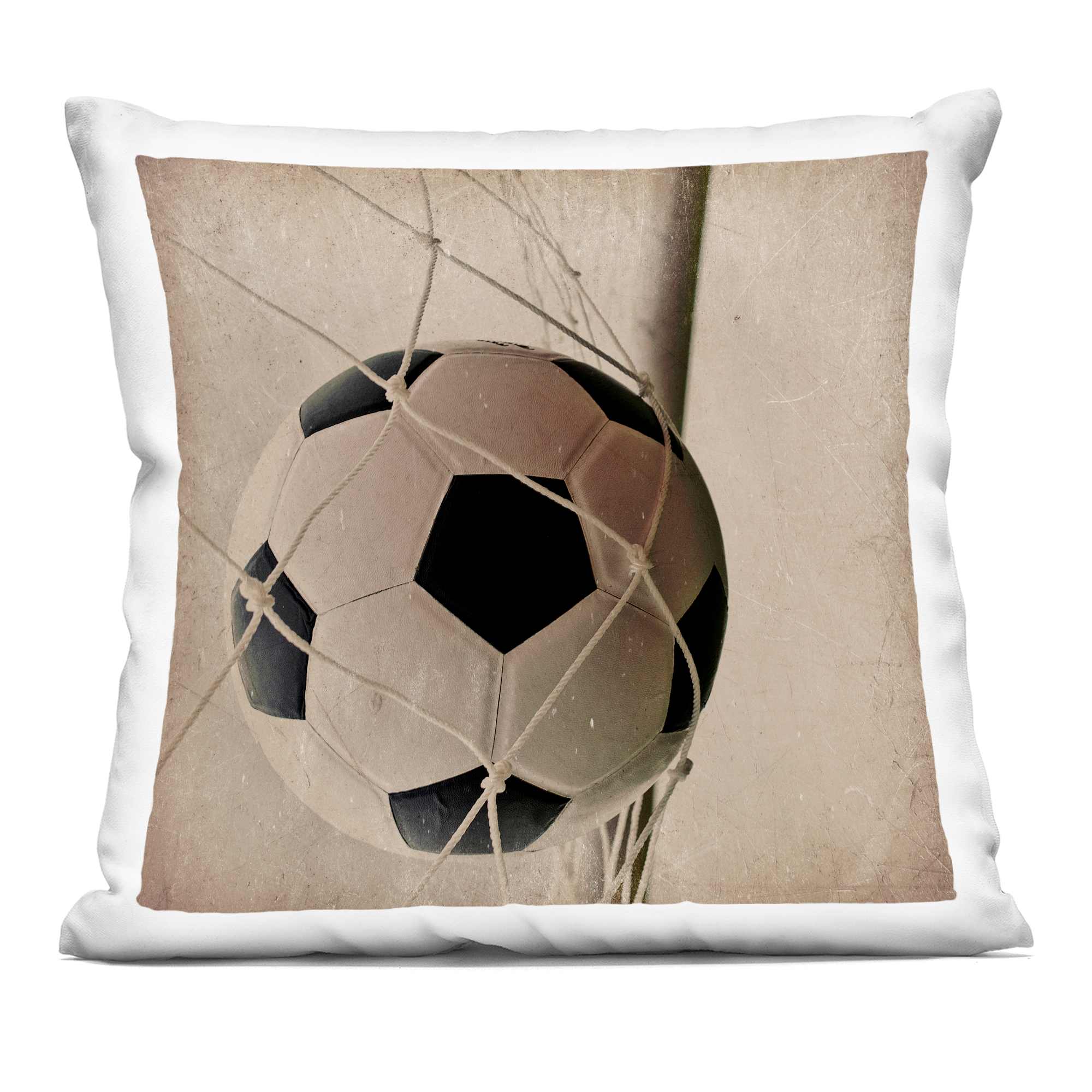 Stupell Industries PLQ-879-SQW-18X18 Be The Ball Soccer Decorative Printed Throw Pillow design by Kim Allen 18 x 7 x 18