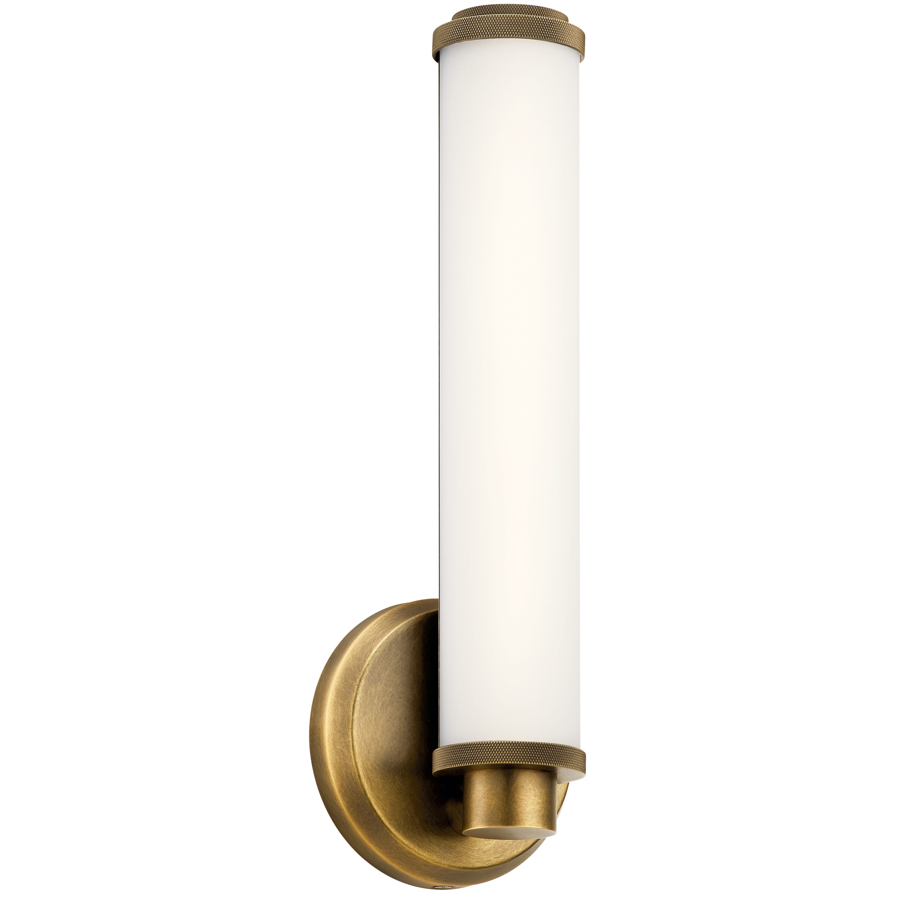 Kichler 45686NBRLED Indeco 5-in 1 -Light Brass Integrated LED Transitional Vanity light