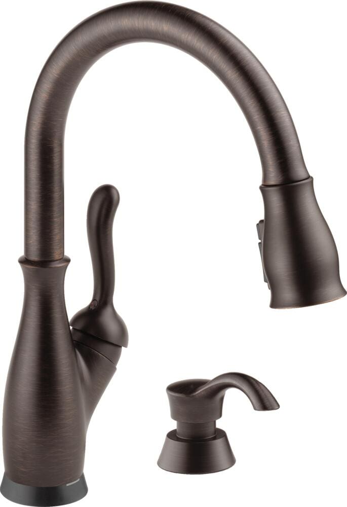 Delta Leland Touch2O Venetian Bronze Pull-down Touch Kitchen Faucet with Sprayer and Soap Dispenser