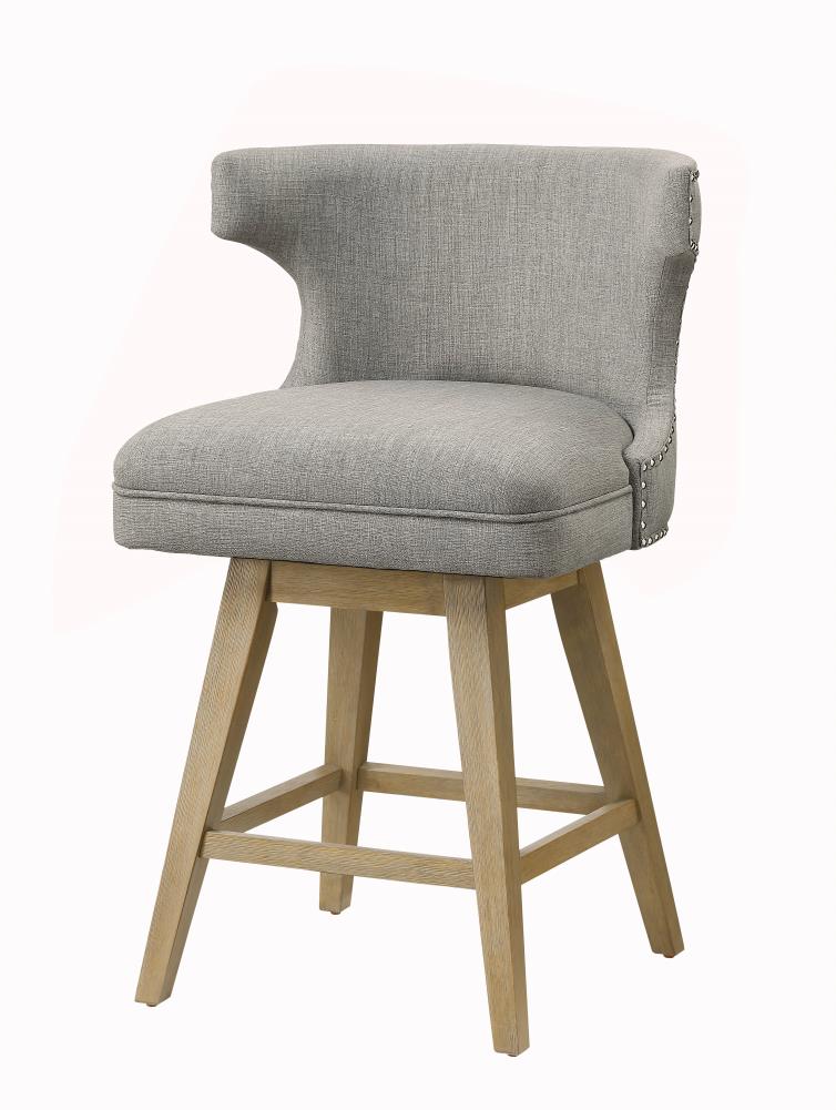 ACME FURNITURE 96460 Set of 2 Everett Contemporary/Modern Upholstered Swivel Dining Side Chair (Wood Frame)