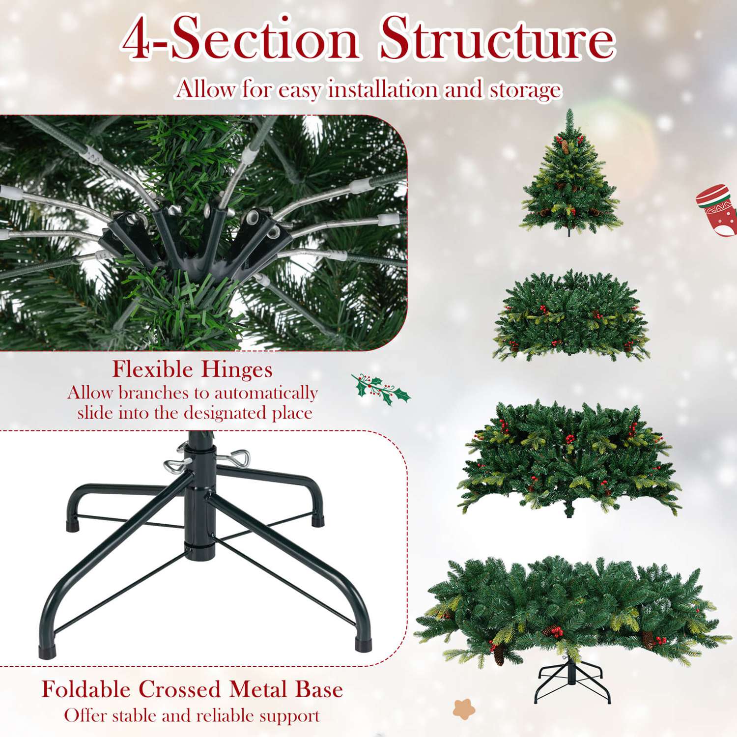 Costway CSHY002942 Artificial-Christmas-Trees - View #9