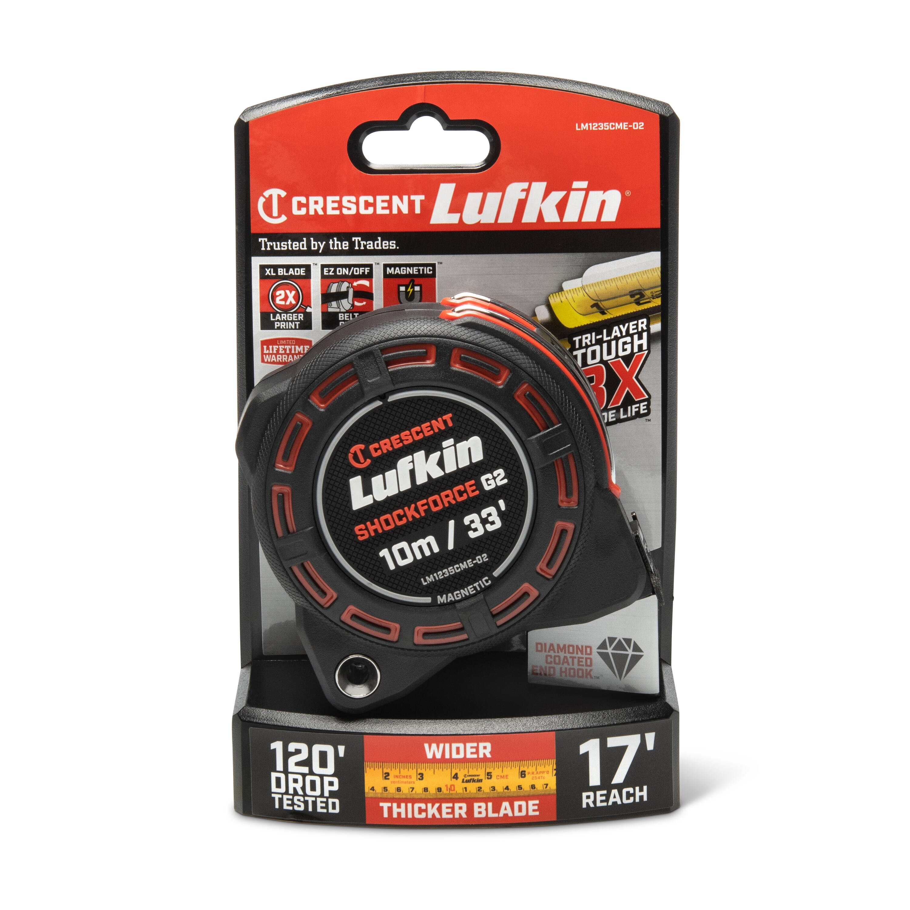 Crescent Lufkin Shockforce G2 10m;33-ft Magnetic Tape Measure in the Tape  Measures department at