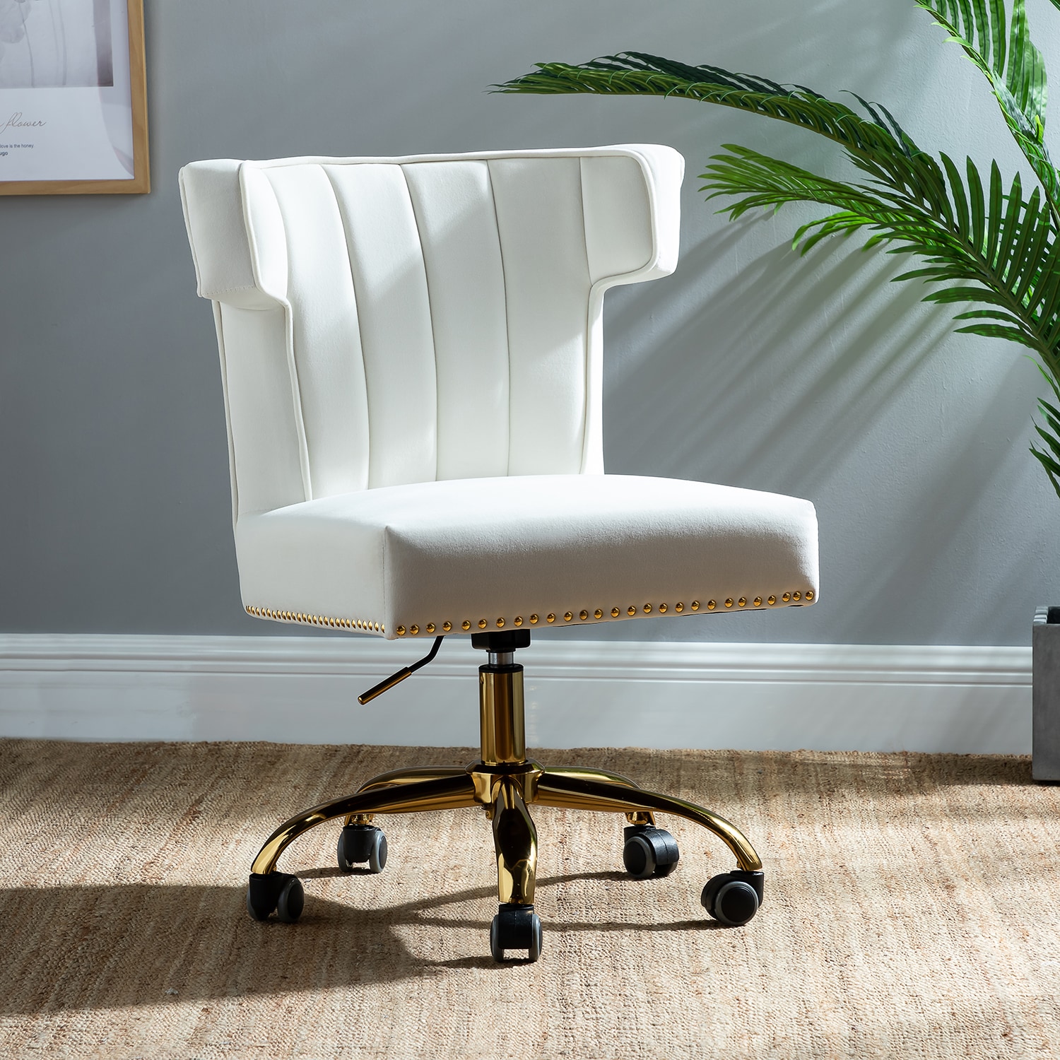 14 Karat Home OFM0001-IVORY Office-Chairs - View #2