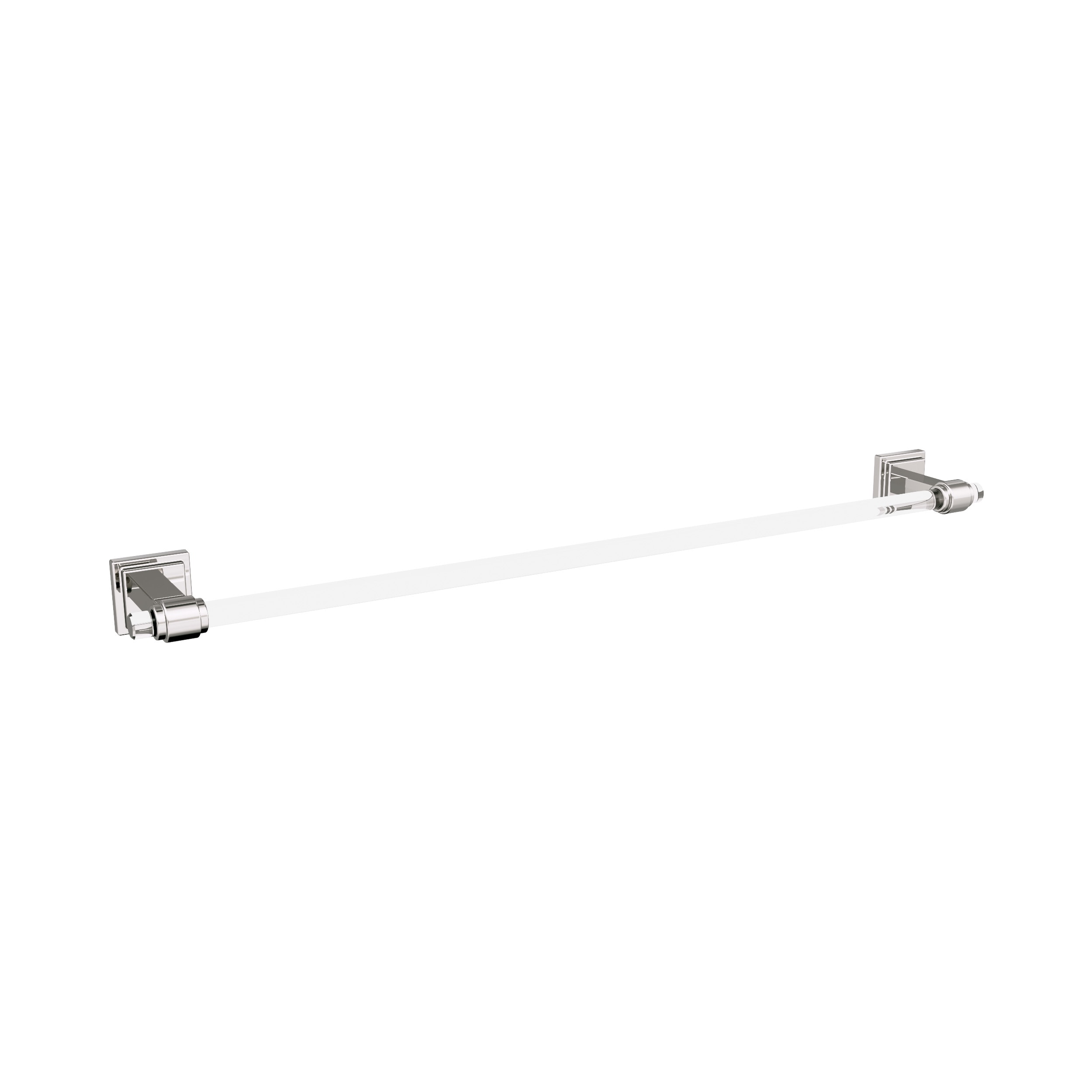 Amerock BH36064CPN Glacio 24-in Clear/Polished Nickel Wall mount Single Towel Bar