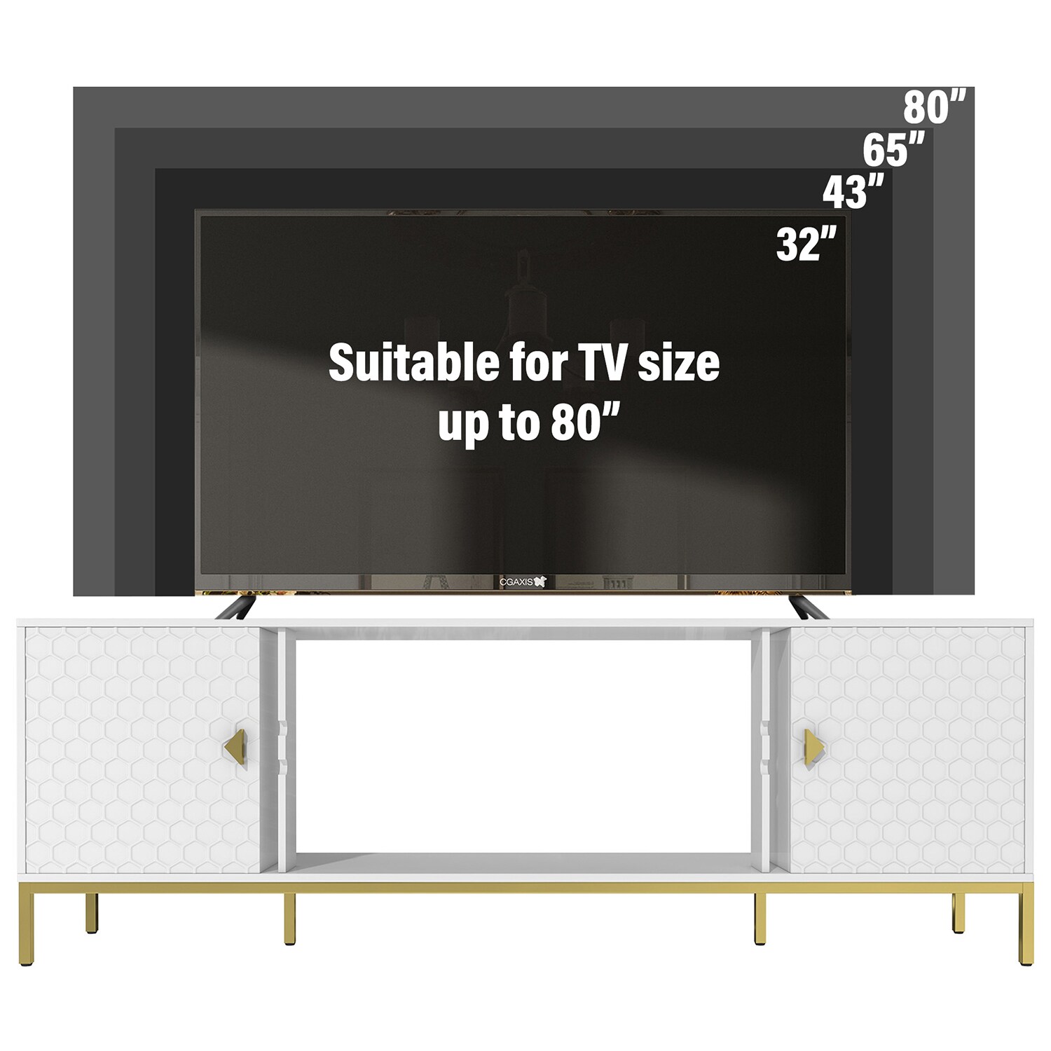 GZMR GZTV01-WH Tv-Stands - View #9