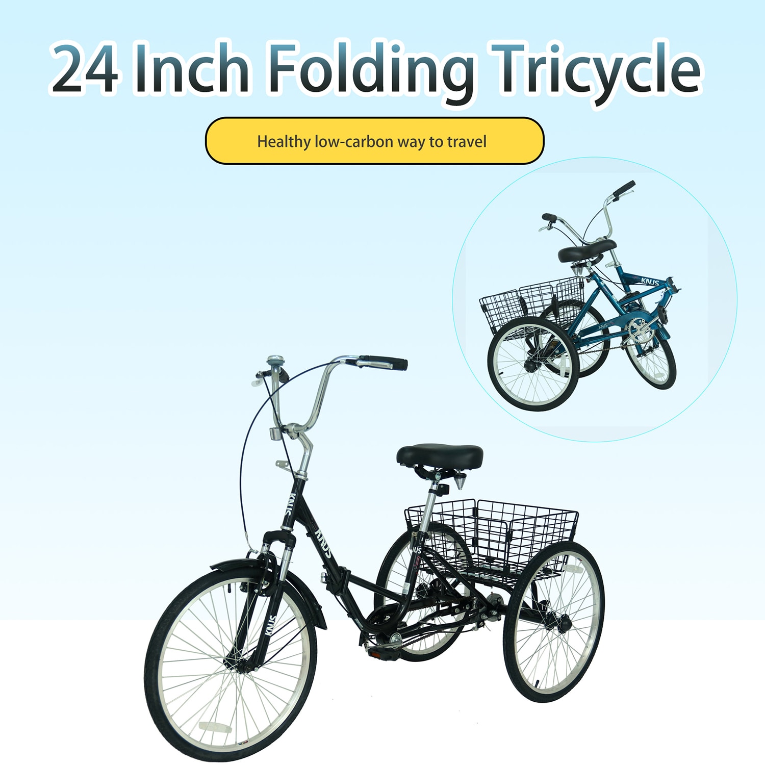 24 inch hot sale folding tricycle