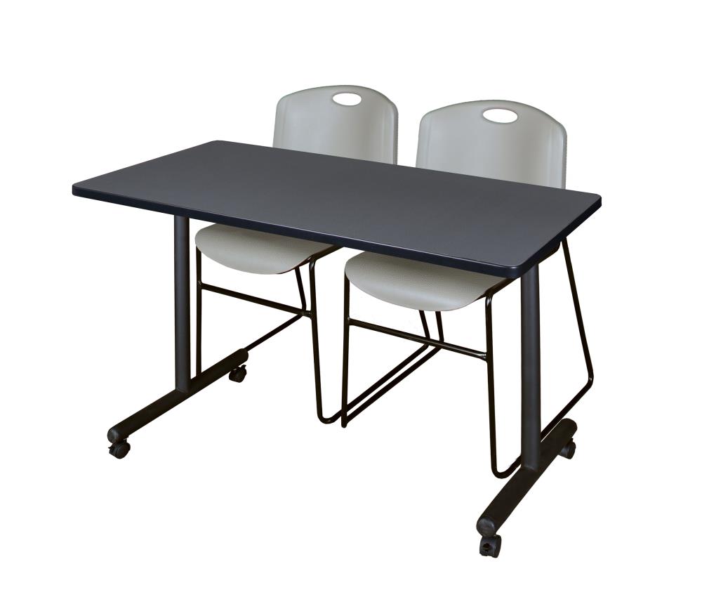 Regency MKTRCC4824GY44GY Training Gray 4-Person Training Table (48-in W x 29-in H)