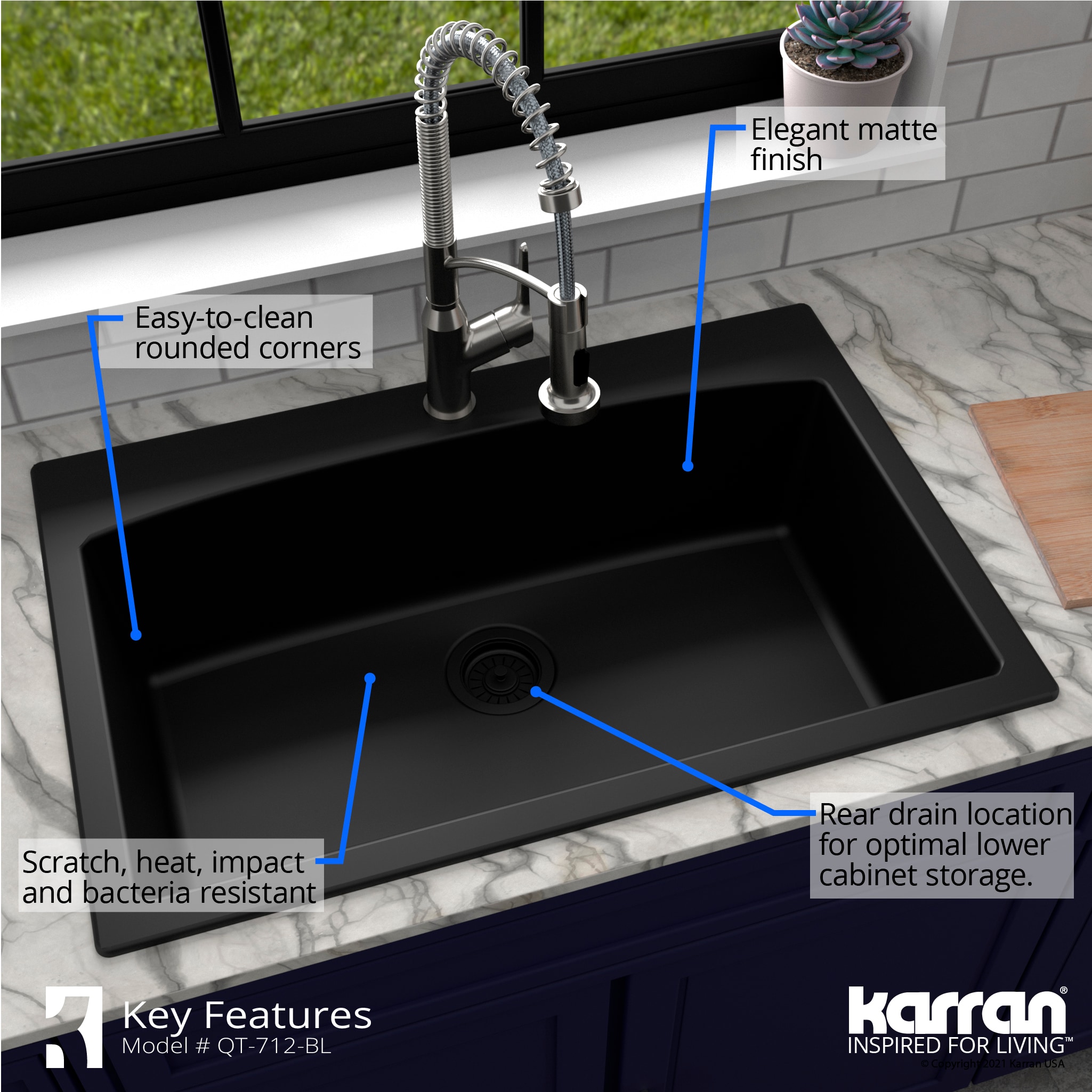 Karran QT-712-BL-PK1 Kitchen-Sinks - View #8