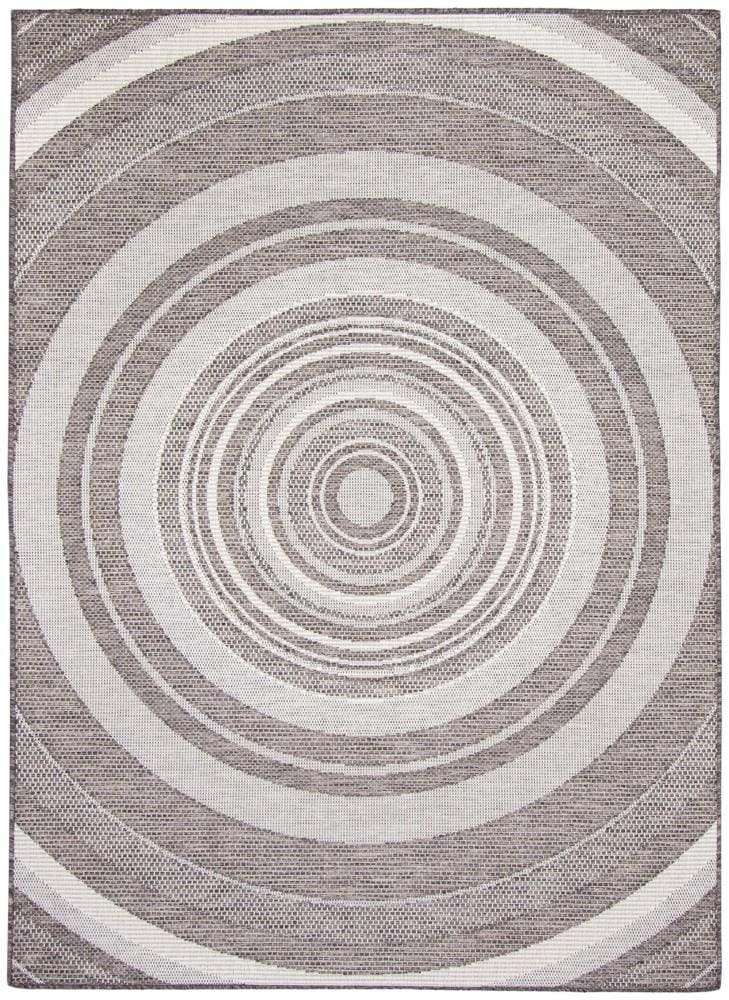 ECARPETGALLERY 351520 Veranda Modern 5 x 7 (ft) Loomed Polypropylene Gray Rectangular Indoor/Outdoor Abstract Area rug