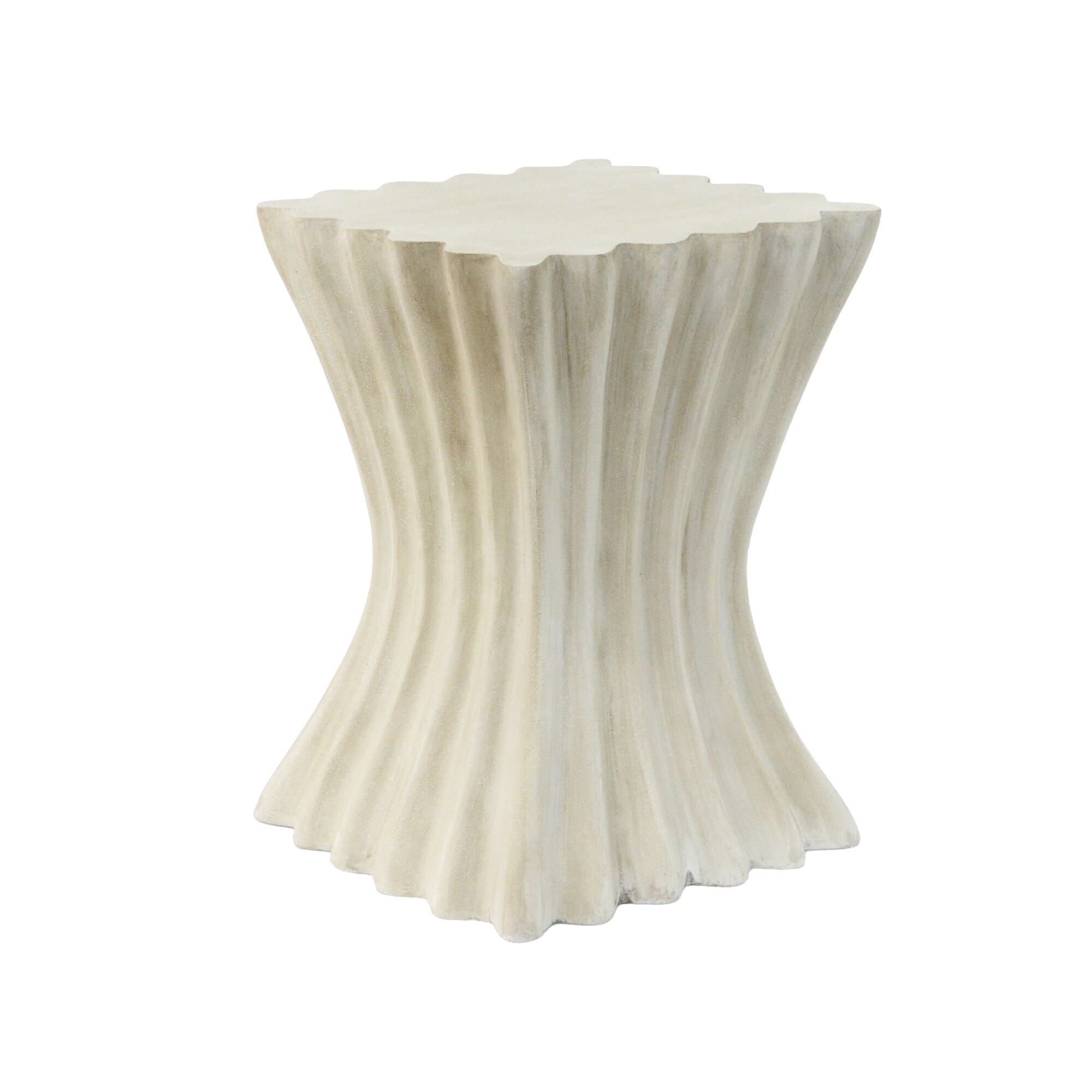 zwyo hosimu 16.75-in Wave Design MGO Side Table Lightweight Concrete ...