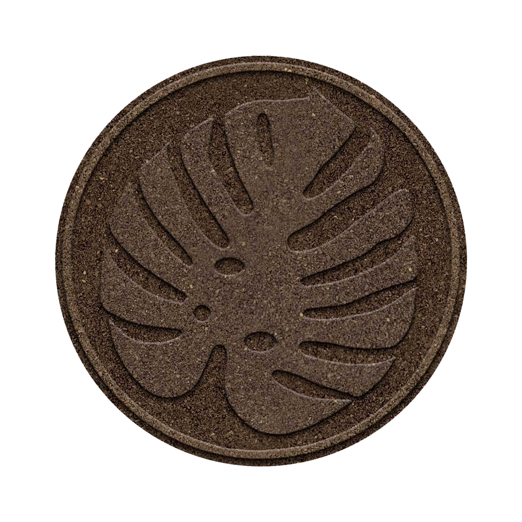 Garden Central 18-in L x 18-in W x 0.75-in H Round Brown Rubber Stepping stone Multi-pack