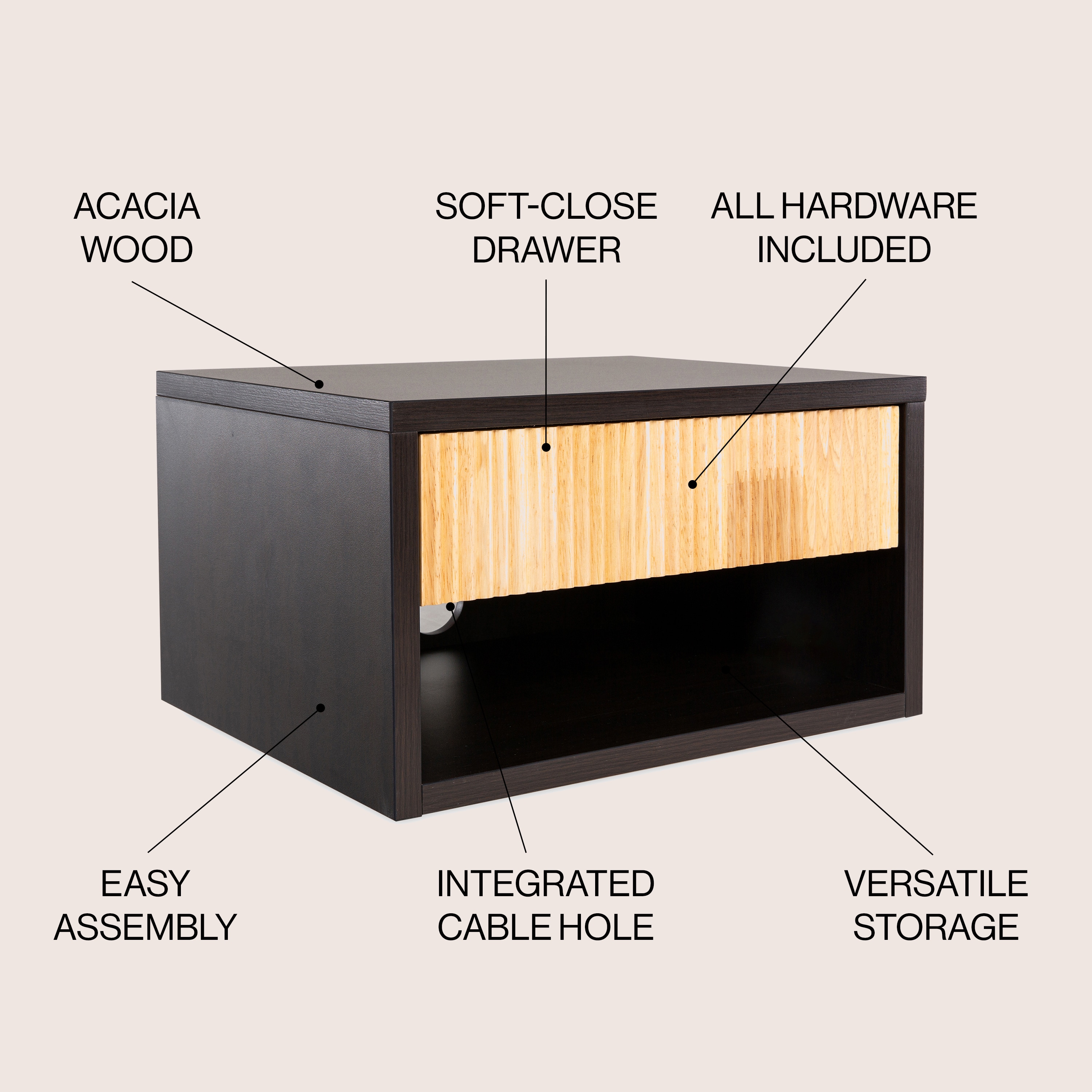 JONATHAN  Y NST2001A nightstands - View #3