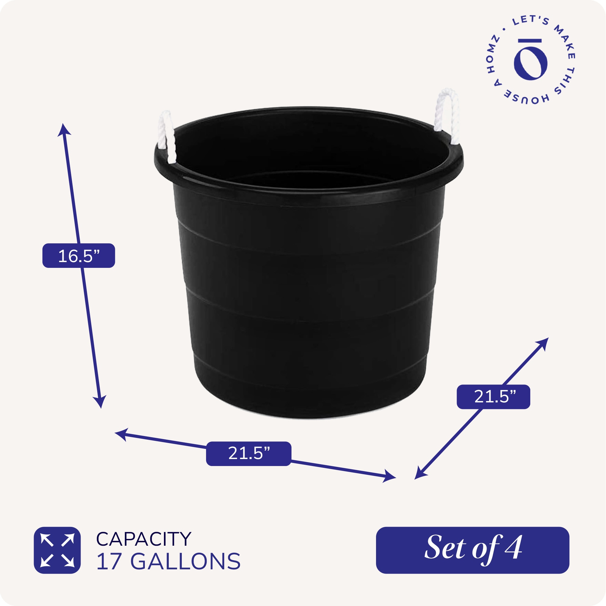 Homz Products 294007 Plastic-Storage-Totes - View #4