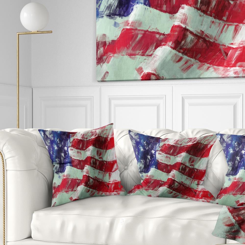 Designart CU6179-16-16 16-in x 16-in Red Indoor Decorative Pillow