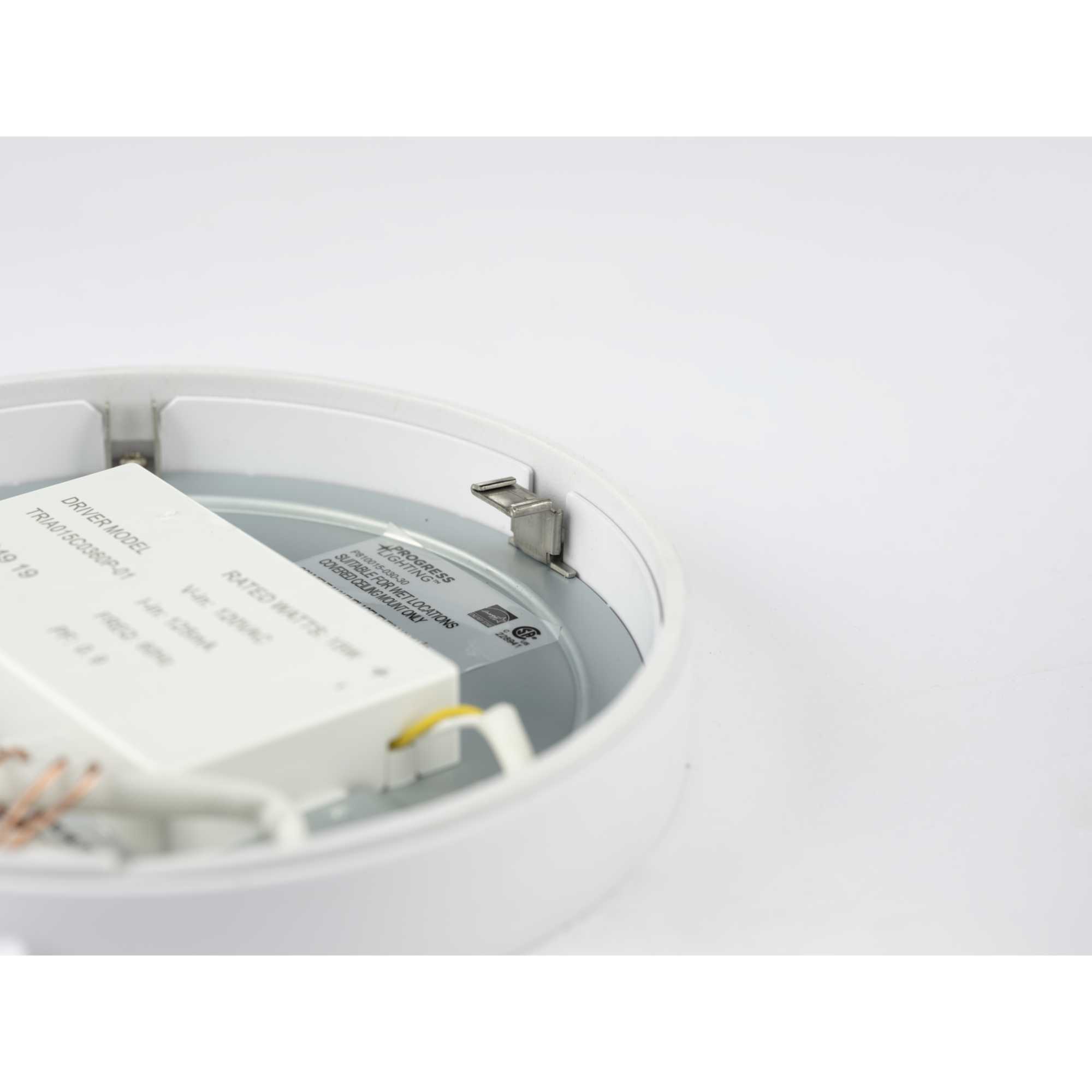 7-Inch White Glass LED Surface Mount Light