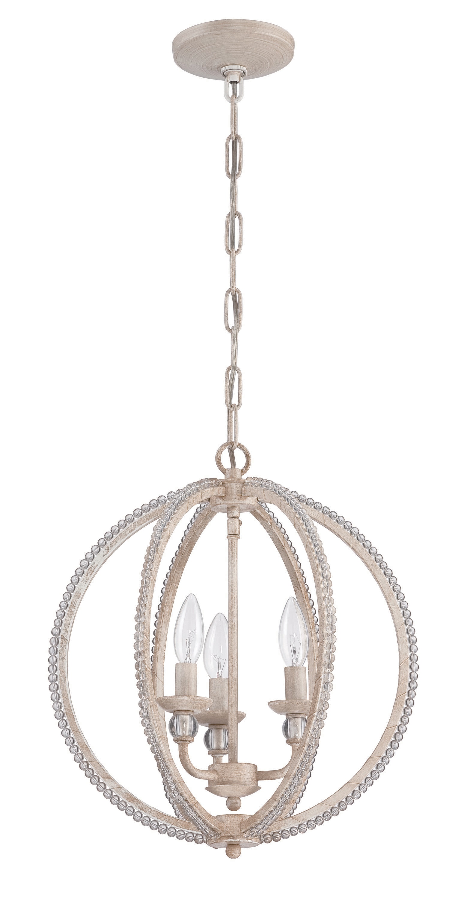 Craftmade 1043C-ATL Signature 3-Light Antique Linen Transitional Dry Rated Chandelier