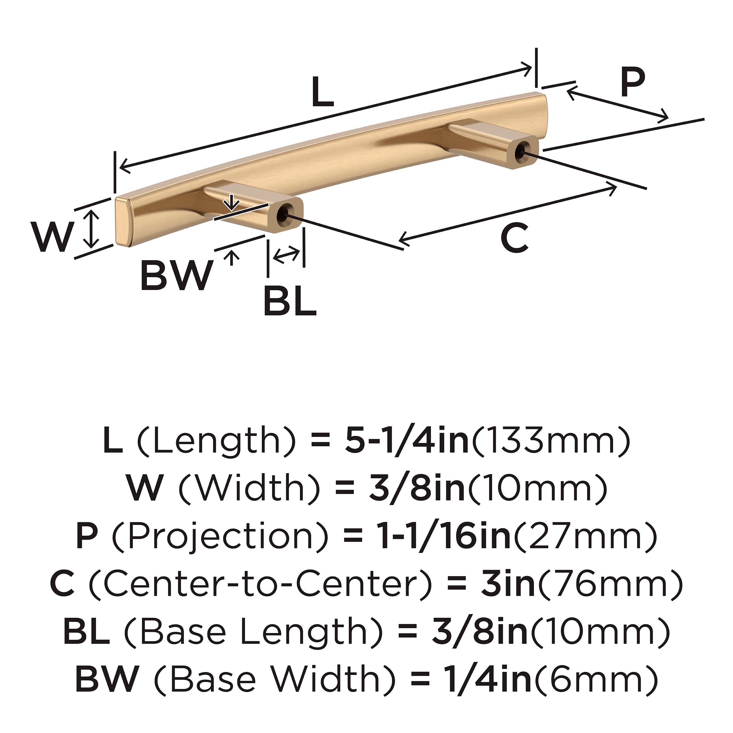 Amerock 10VMP26201CZ Cabinet-Pulls - View #4
