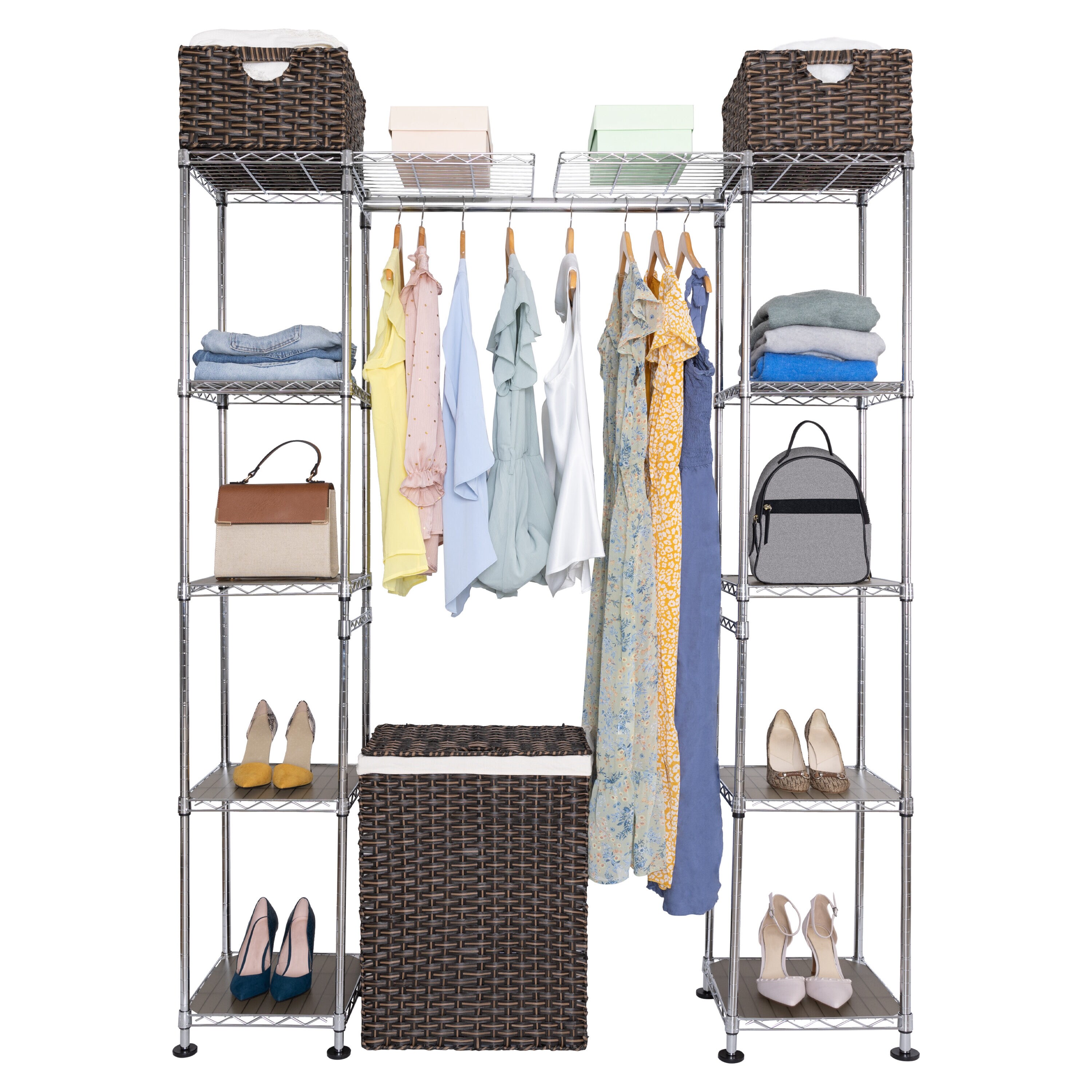 Seville Classics Expandable Closet Organizer, Silver