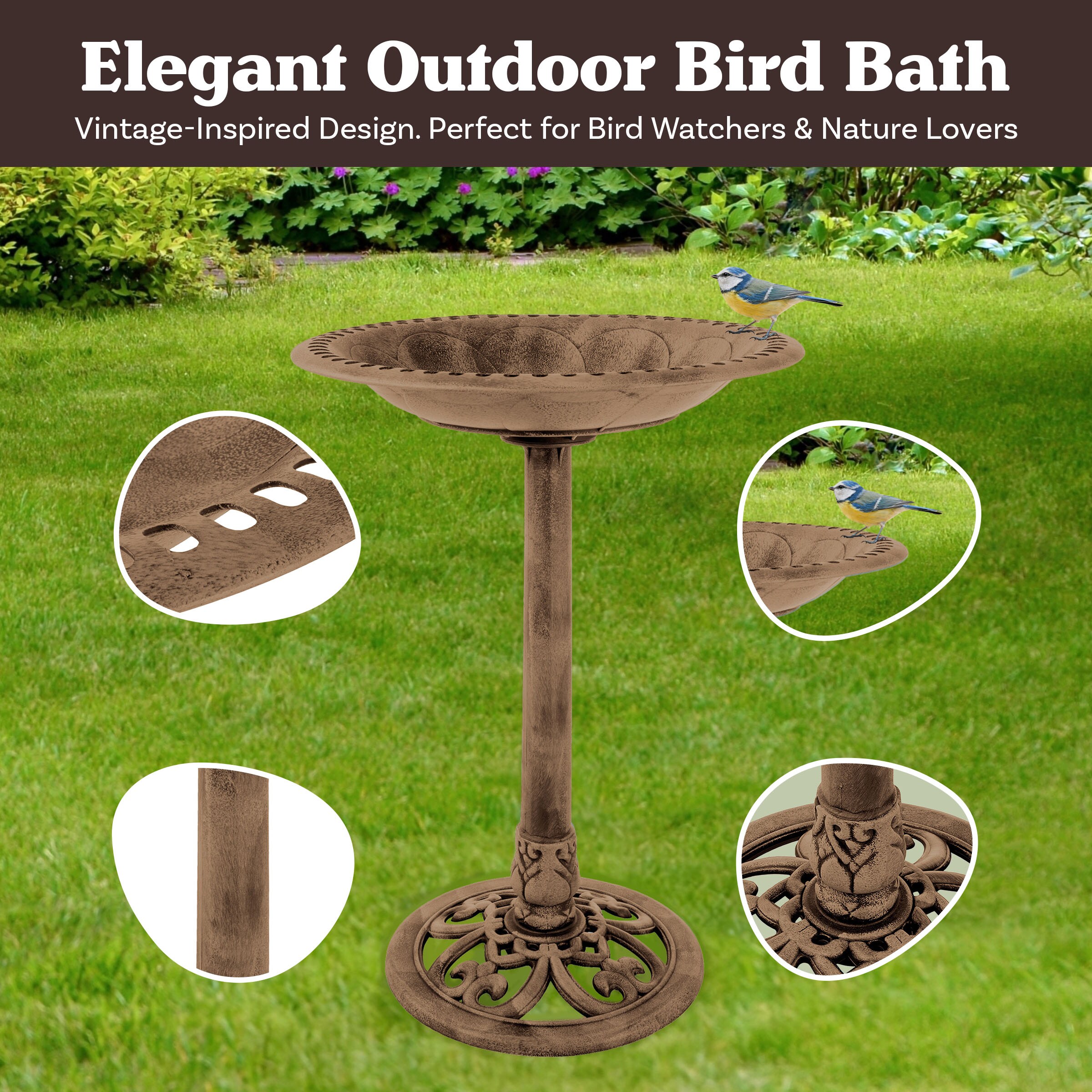 Nature Spring 157674CUK birdbaths - View #2