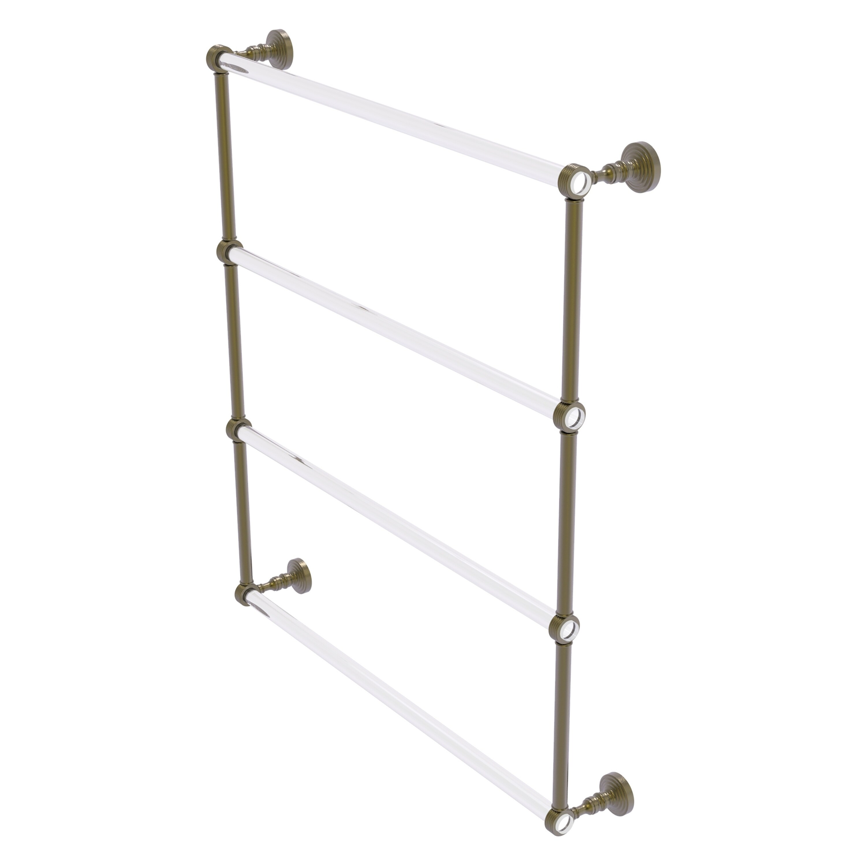 Allied Brass PG-28G-30-ABR Pacific Grove 30-in double Antique Brass Wall mount 4-tier Towel Bar