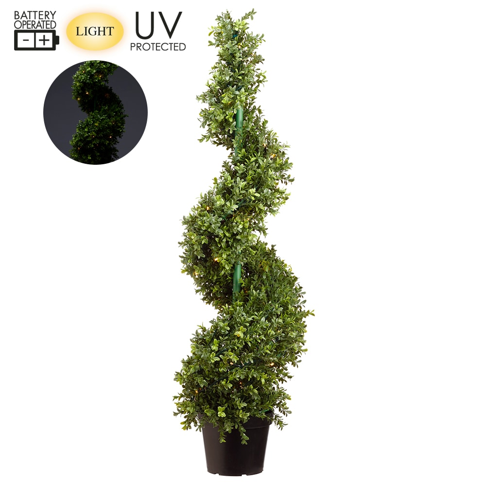 Allstate Floral LPB253-GR 46-in Green Indoor/Outdoor Floor Boxwood Artificial plant