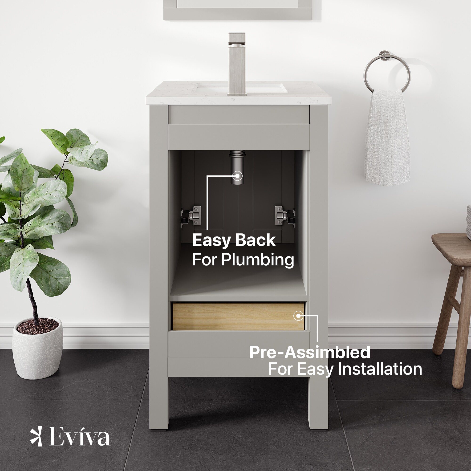 Eviva TVN414-20X18GR-Q Bath-Vanity-Combo - View #6