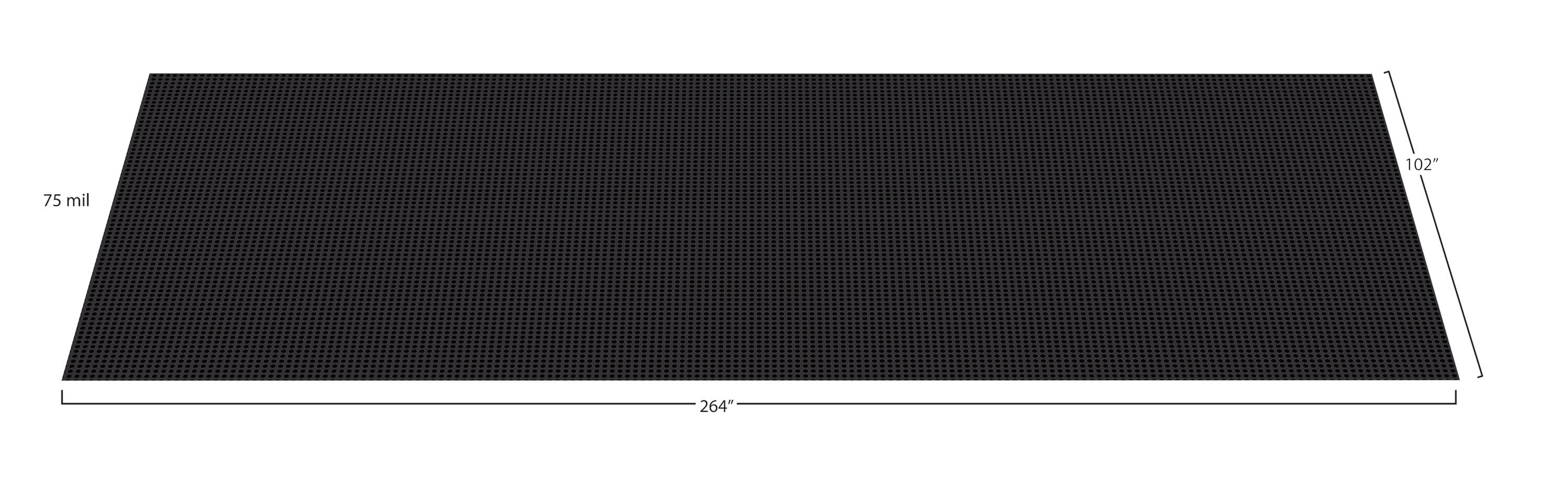 Garage Floor Mat - Coin, 8 1/2 x 22', Black - ULINE - H-2346BL