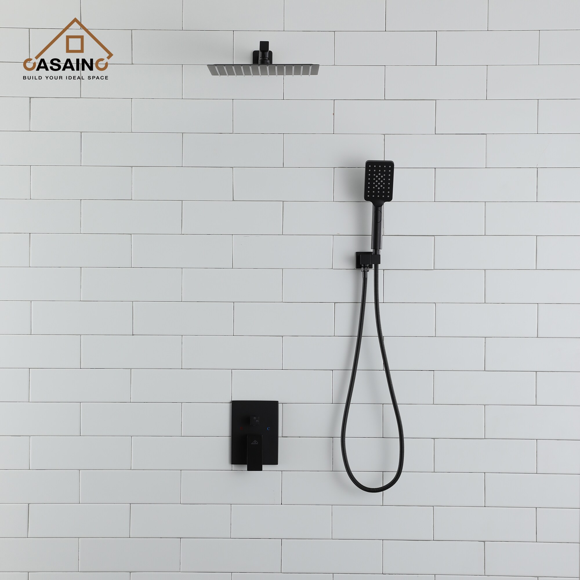 CASAINC OY-98A1202-MB Showerhead-Bar-Panels - View #2