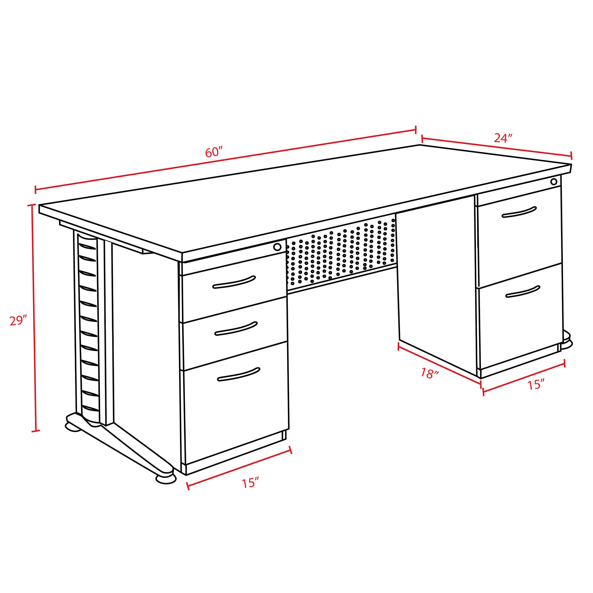 Regency MDP6024PL desks - View #8