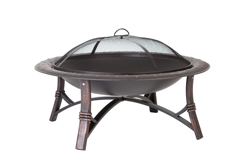 Bronze Steel Wood Burning Fire Pit, 35 Fire Pit Bowl Replacement