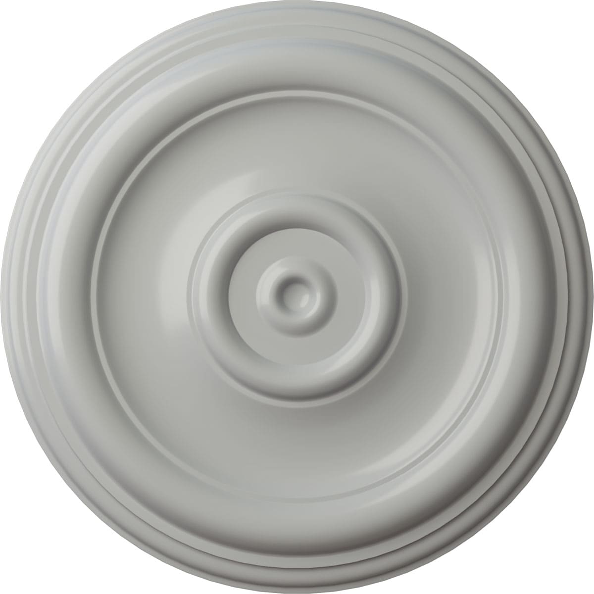 Ekena Millwork CM12TRFRF Traditional 12-in W x 12-in L Painted Frost Polyurethane Whole Ceiling Medallion