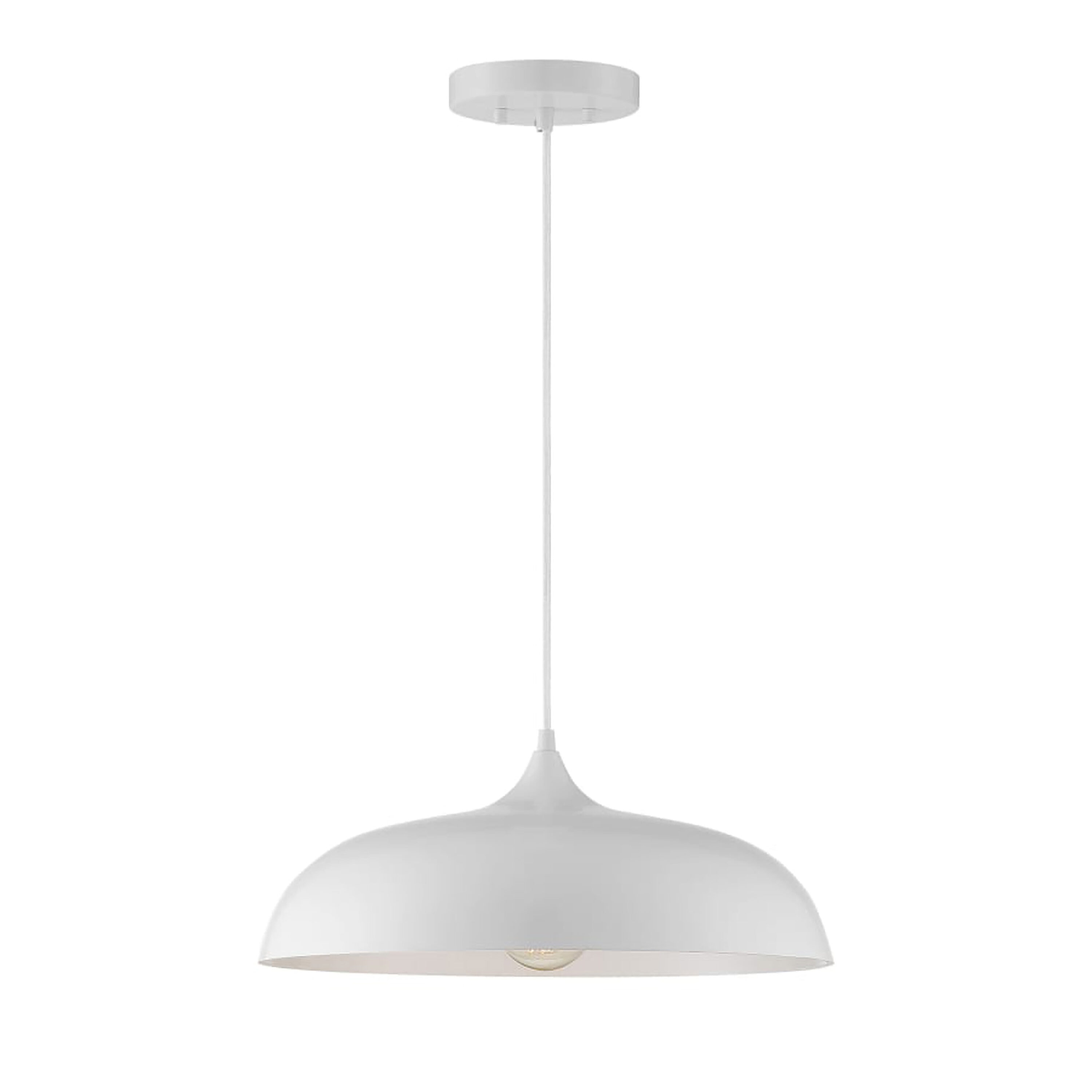 Signature Hardware Blackthorne White Modern/Contemporary Dome Medium ...