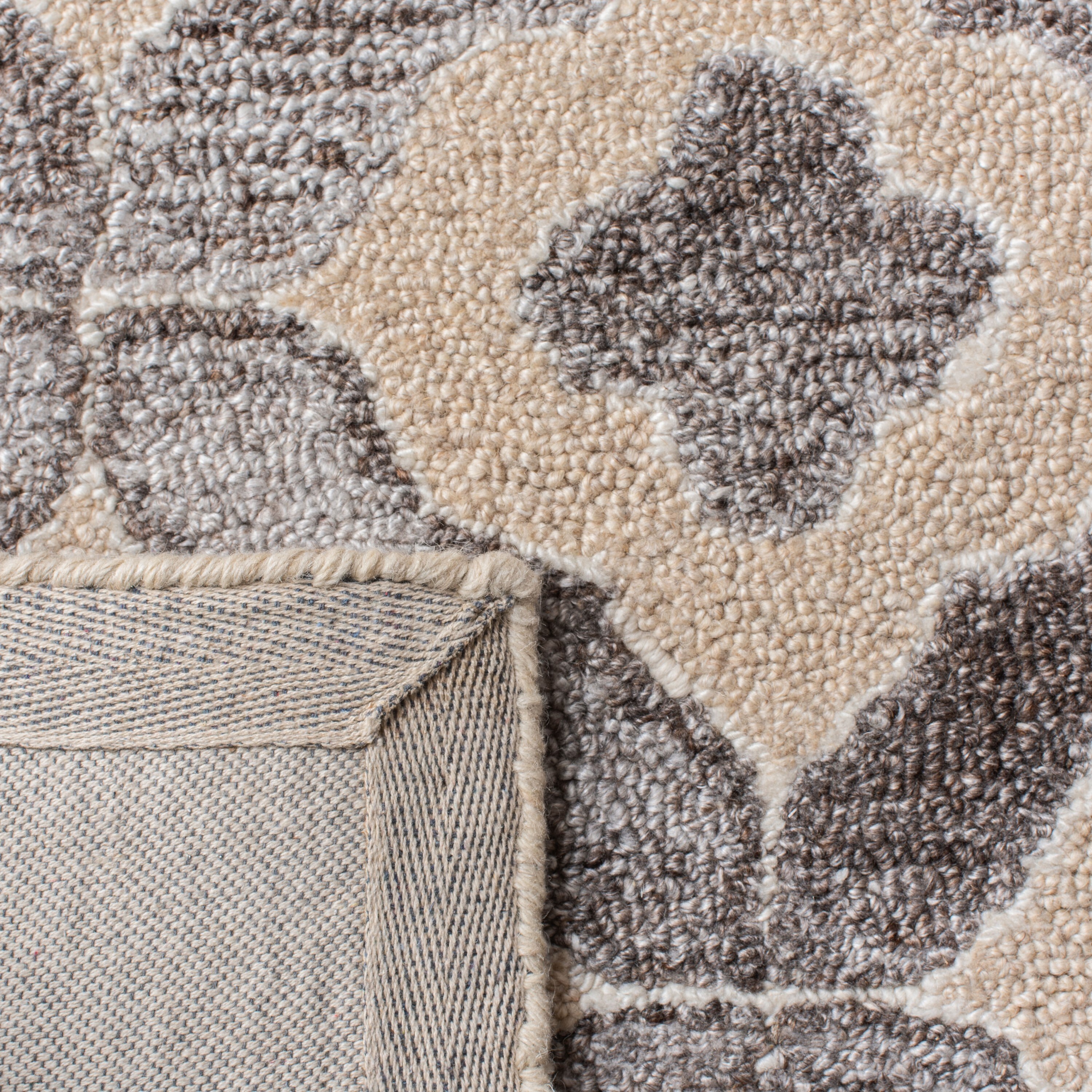 Handmade Gray Abstract Wool Area Rug 8' x 10'