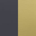 Dark Gray with Brushed Gold Trim
