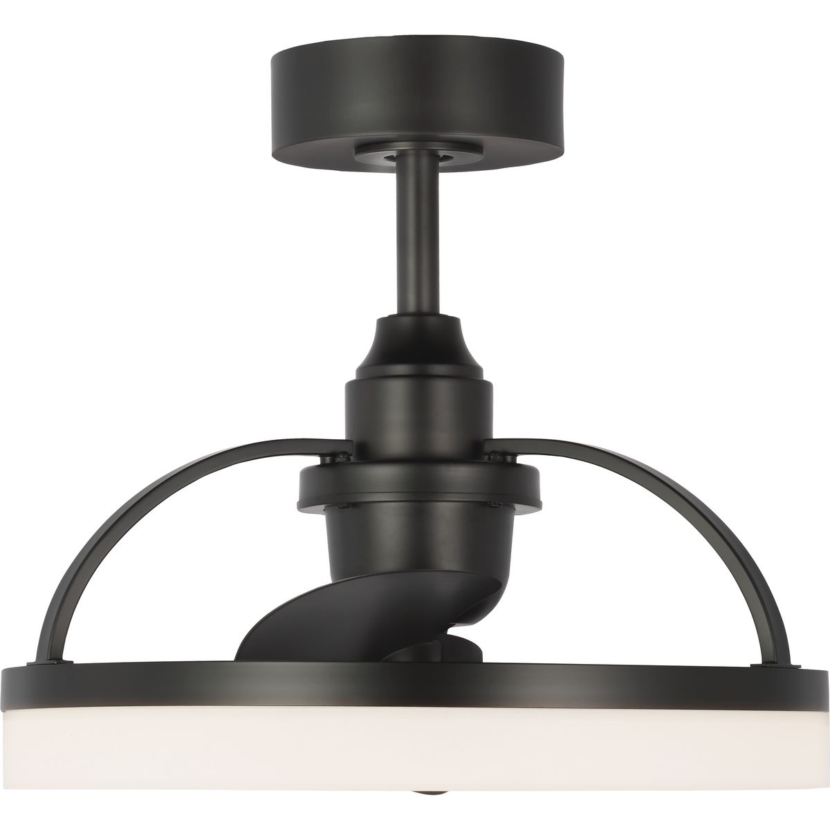 Matte Black 20" LED Ceiling Fan with Remote and Light