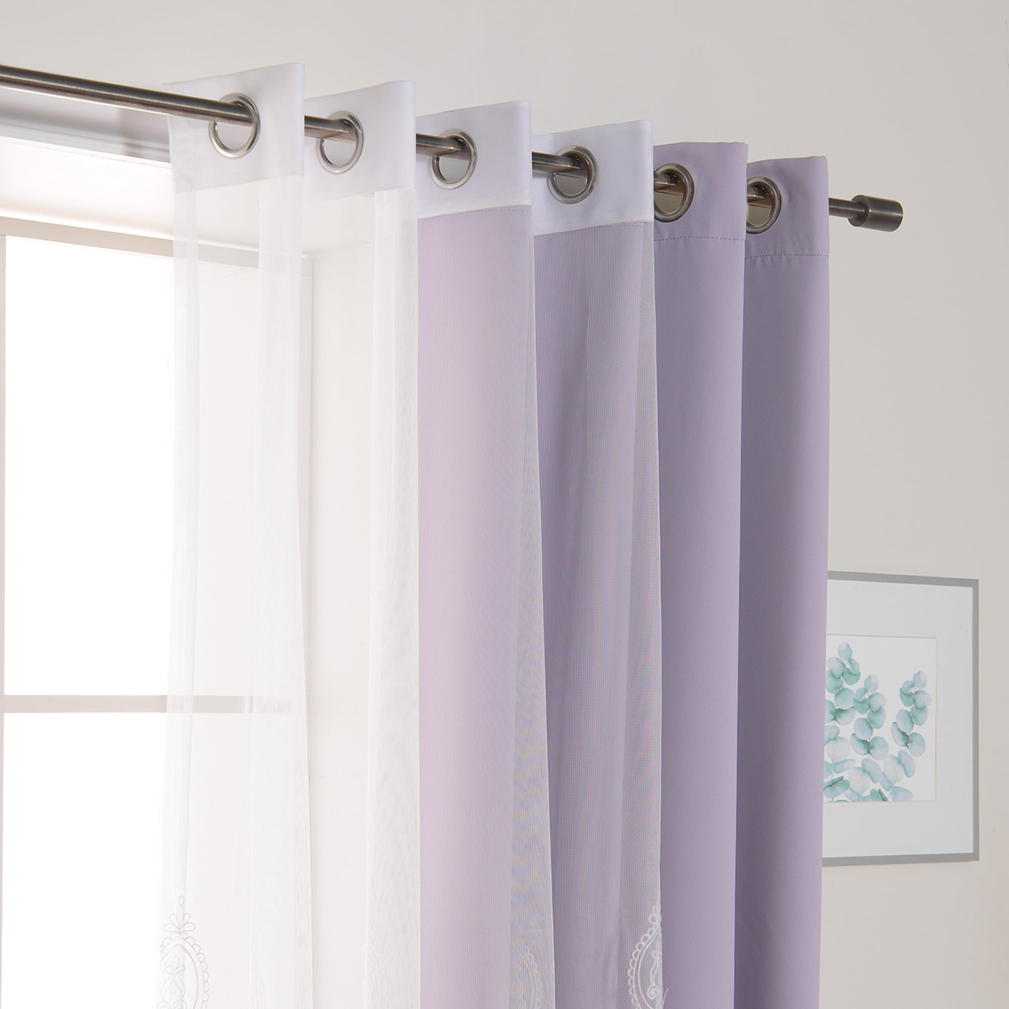 Best Home Fashion MM-TRELLIS-96-LILAC curtains - View #4