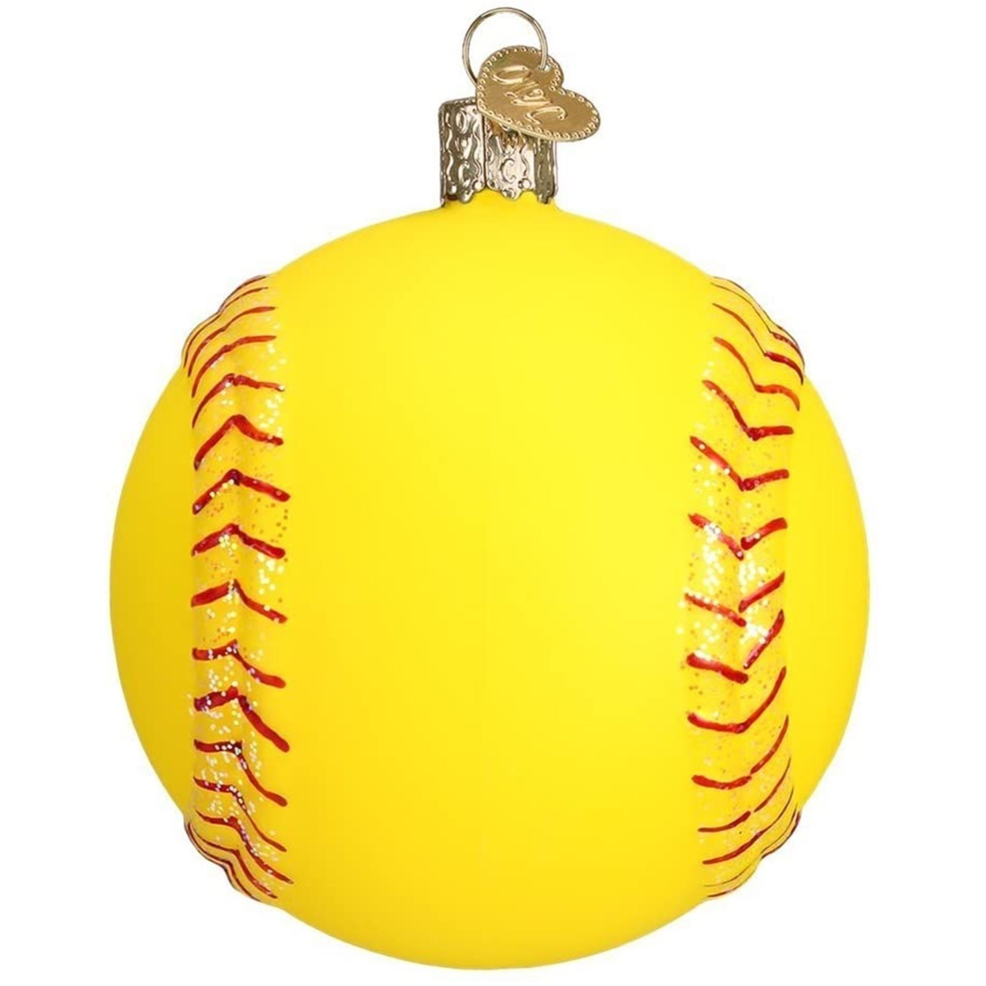 Old World Christmas 729343440907 Glass Blown Ornament for Christmas Tree - Softball